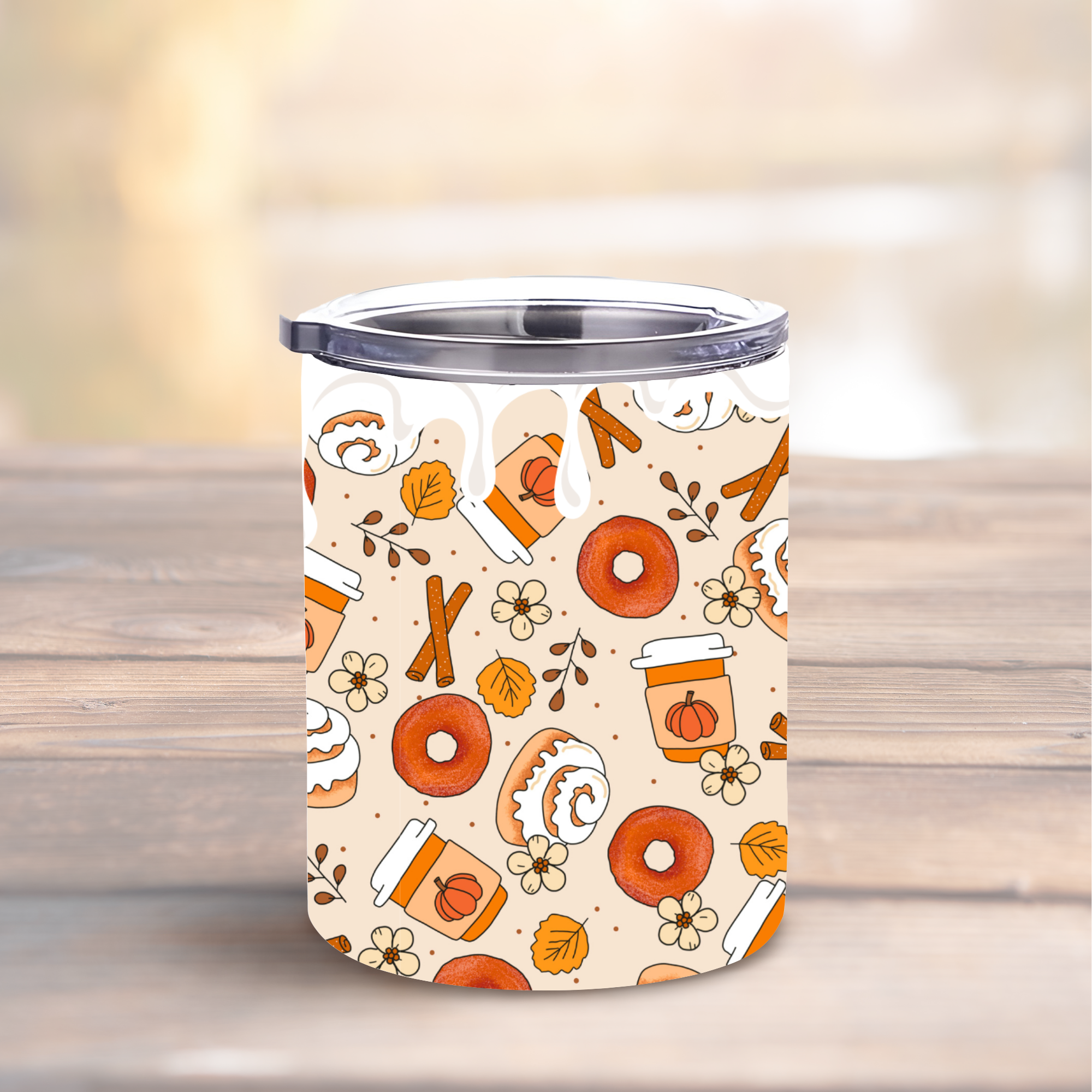 Pumpkin Lover 10oz Lowball Steel Tumbler