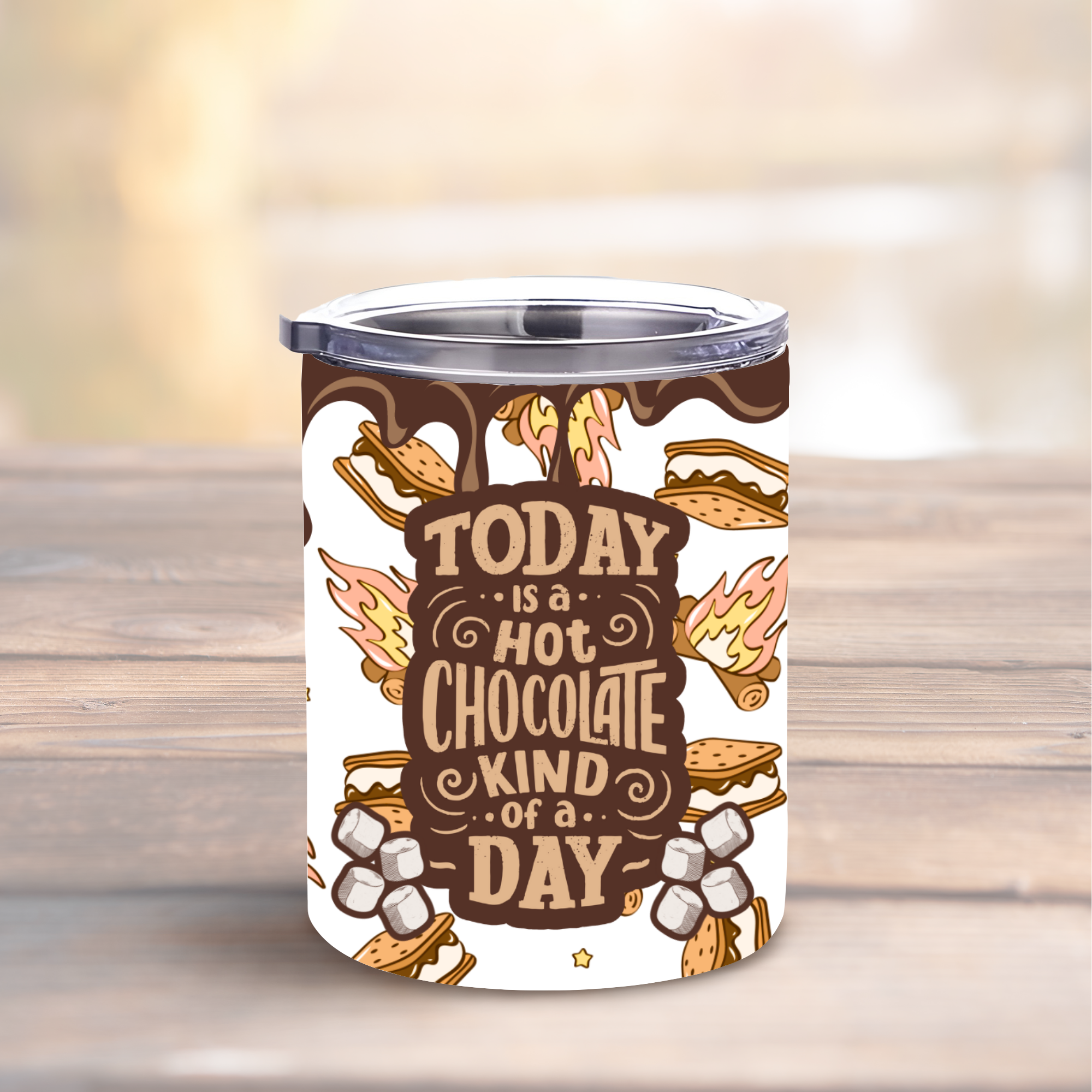 Hot Cocoa & S'mores 10oz Lowball Steel Tumbler