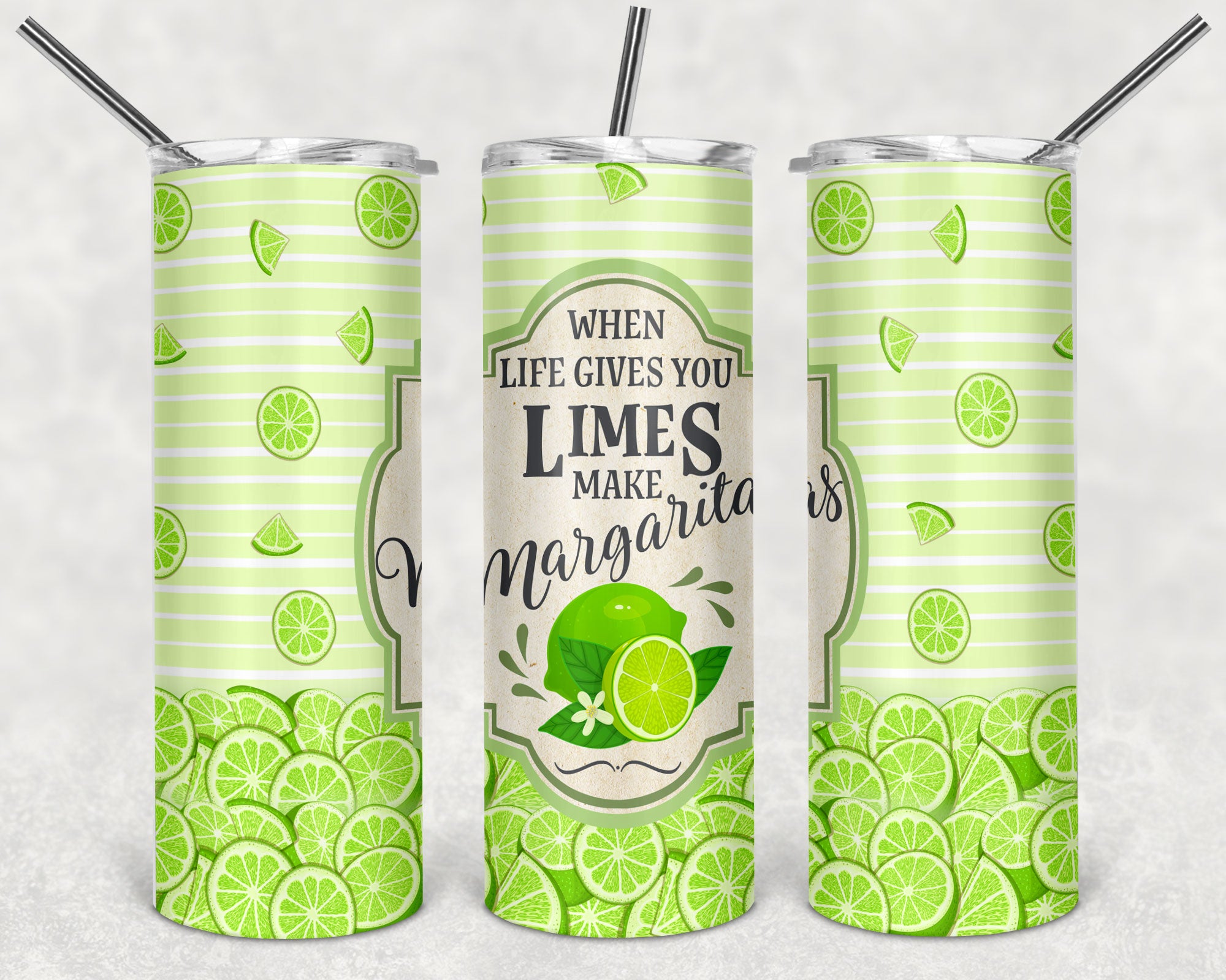 Lime Margarita's 20oz Steel Tumbler