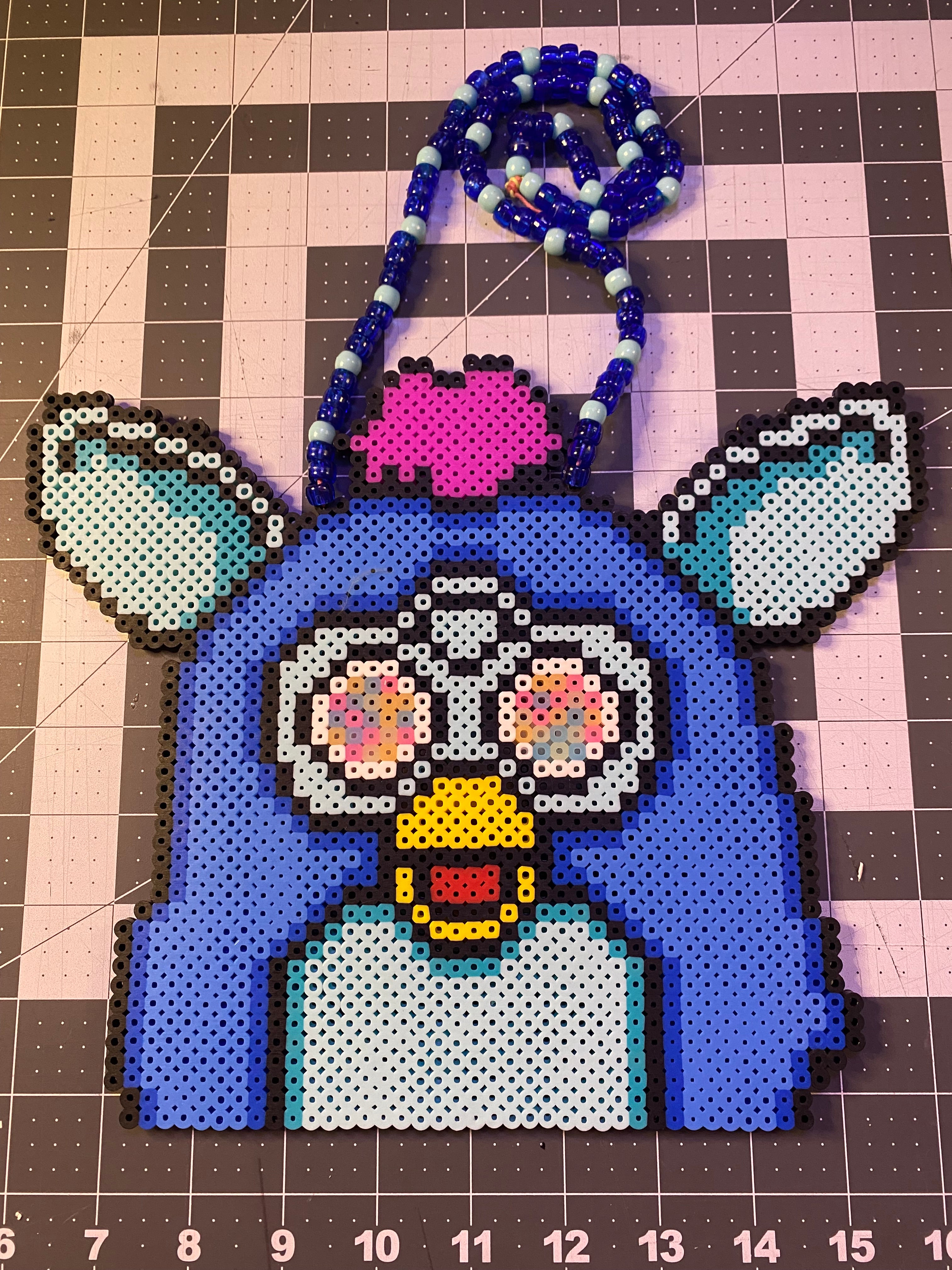 Trippy Furby Perler Necklace