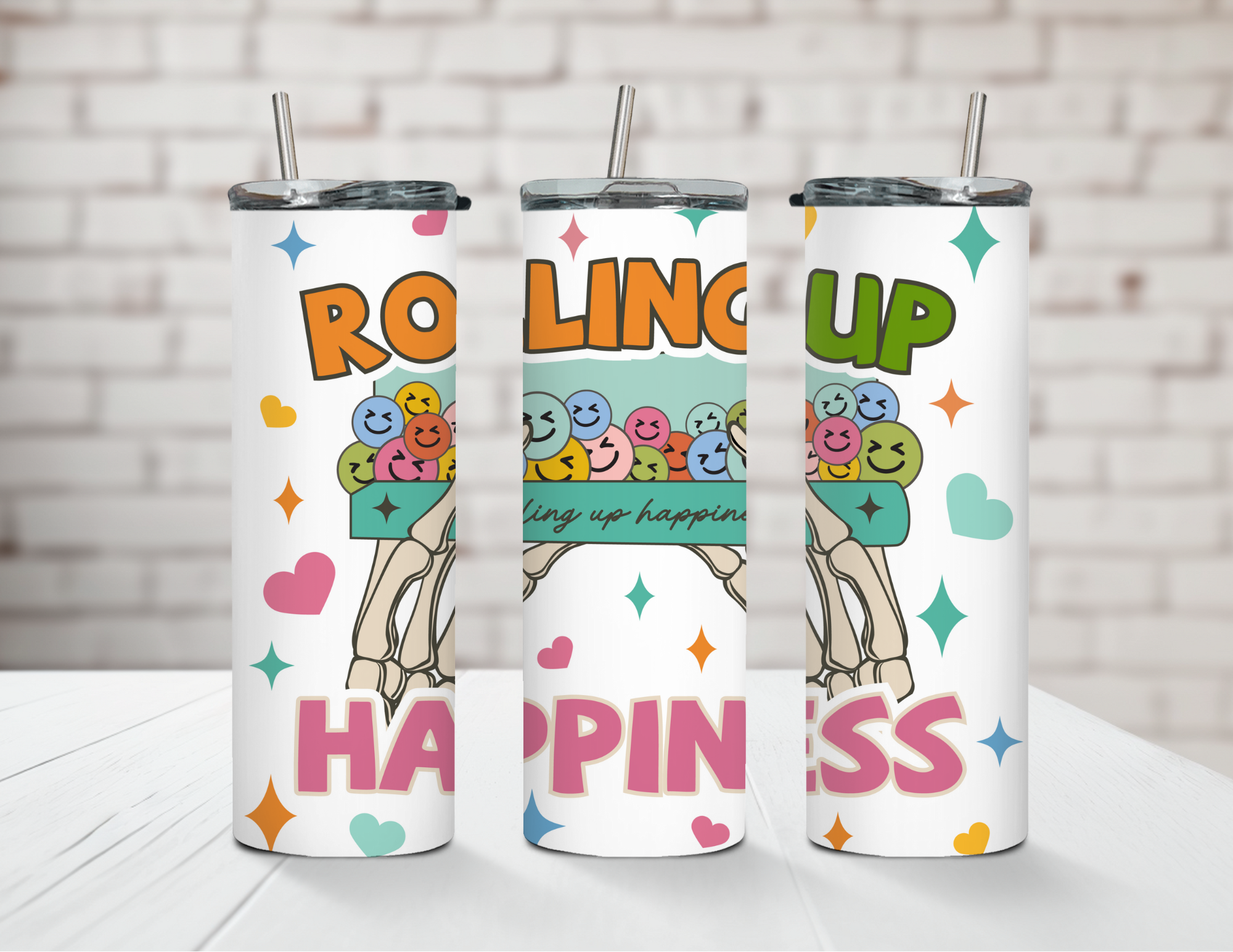 Rolling Up Happiness 20oz Steel Tumbler