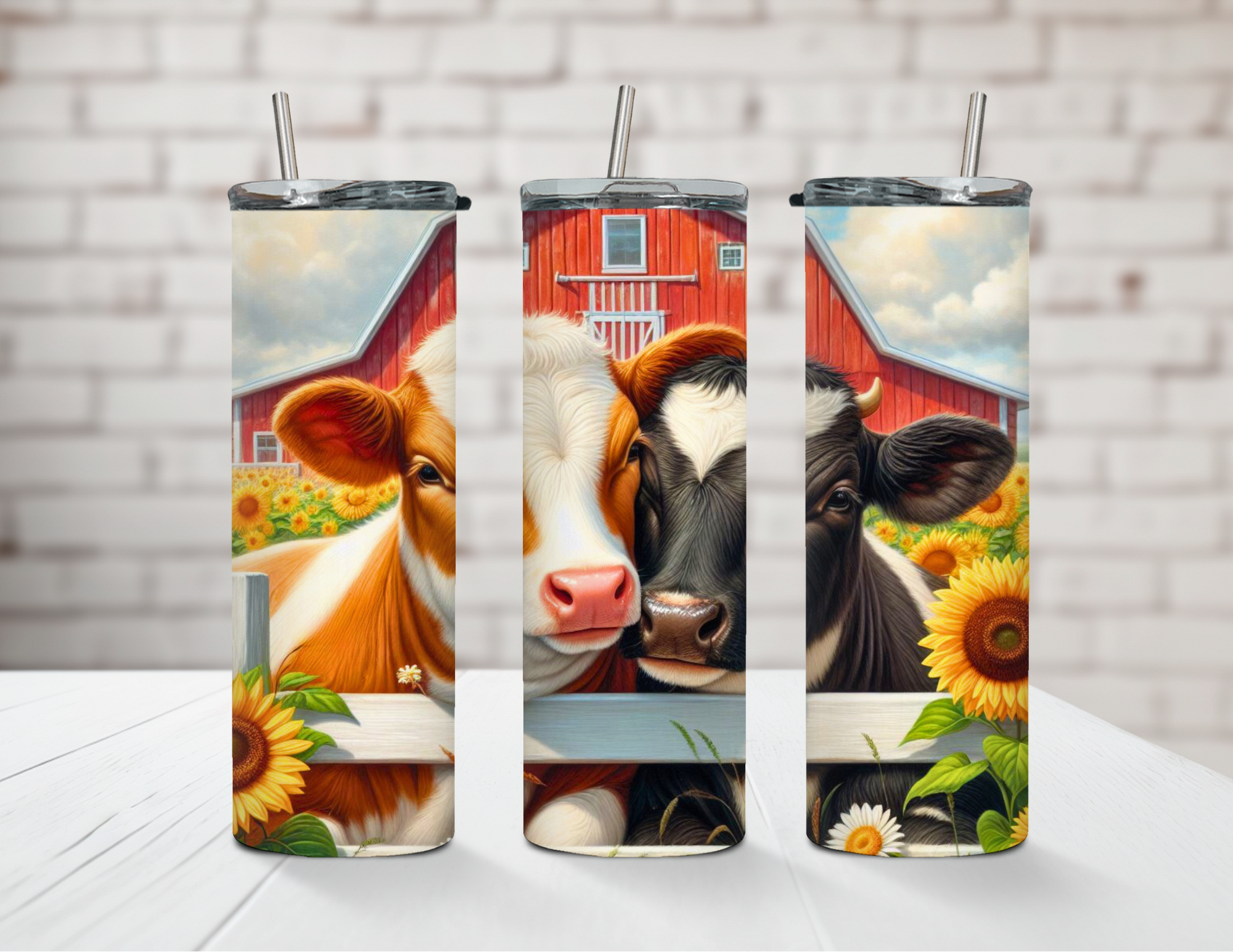 Cutesy Cow 20oz Steel Tumbler