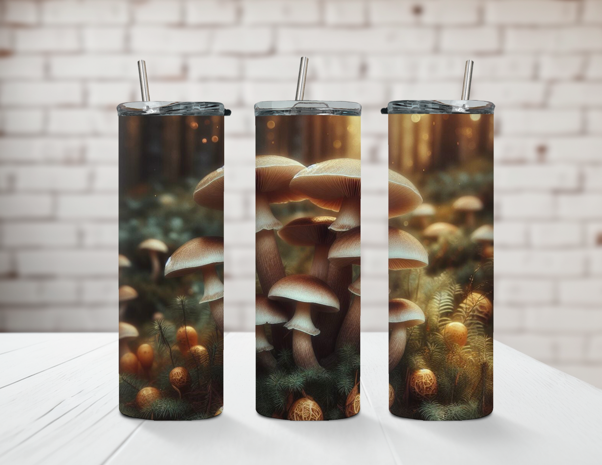 Spring Bloom Of Mushrooms 20oz Steel Tumbler