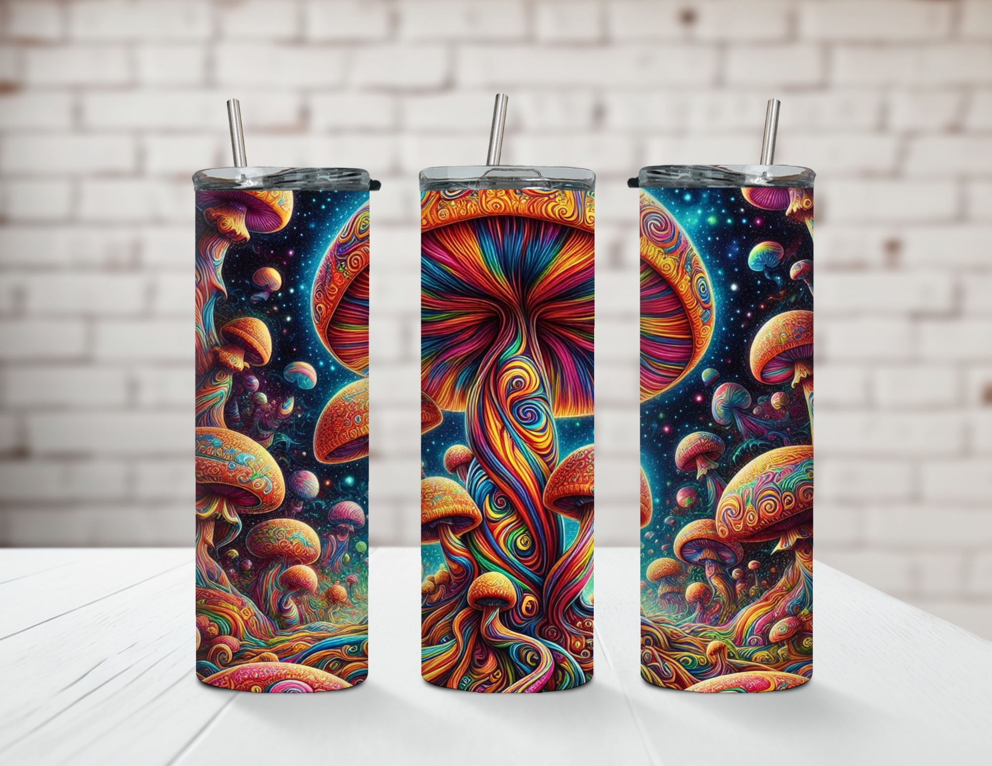 Trippy Fungi 20oz Steel Tumbler