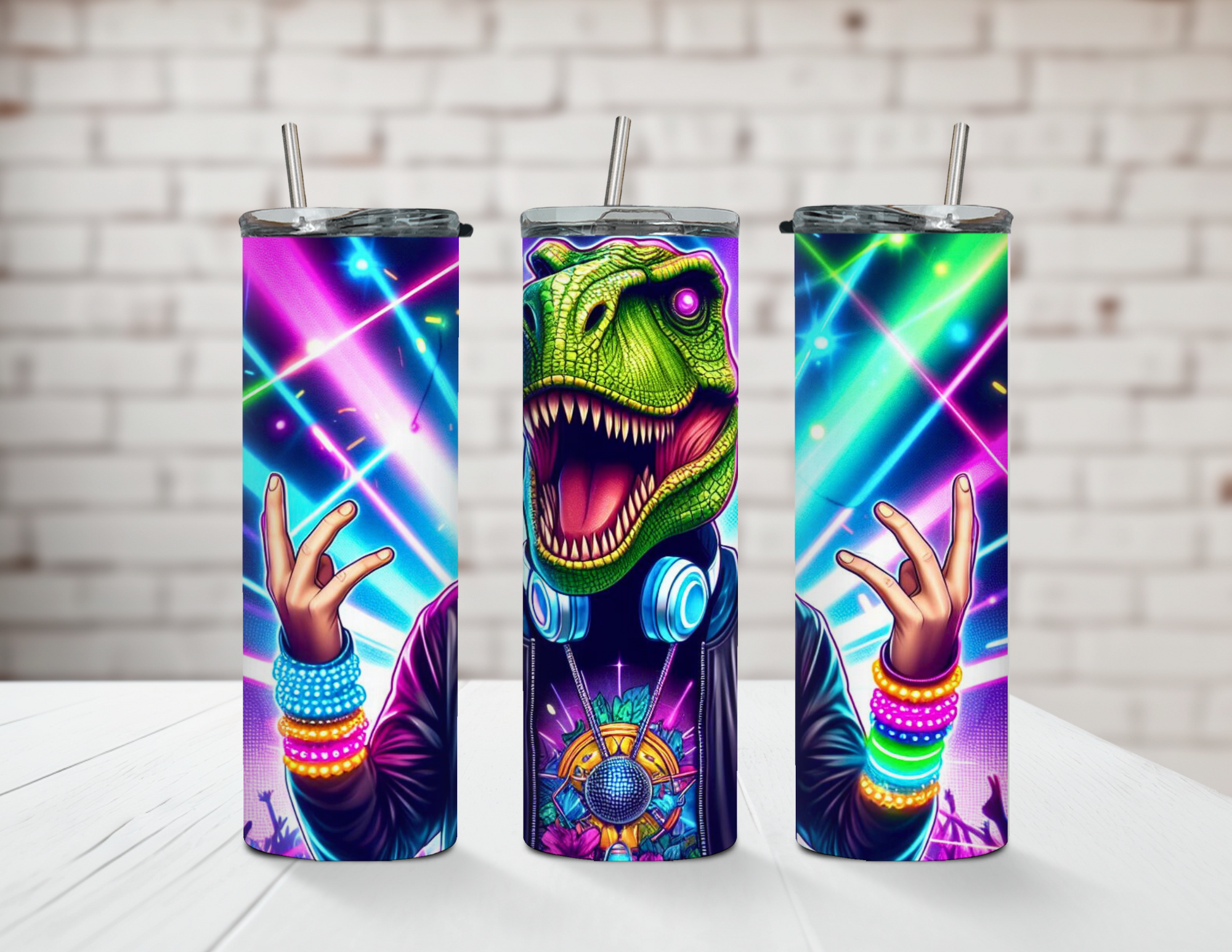 Rex The Raver 20oz Steel Tumbler