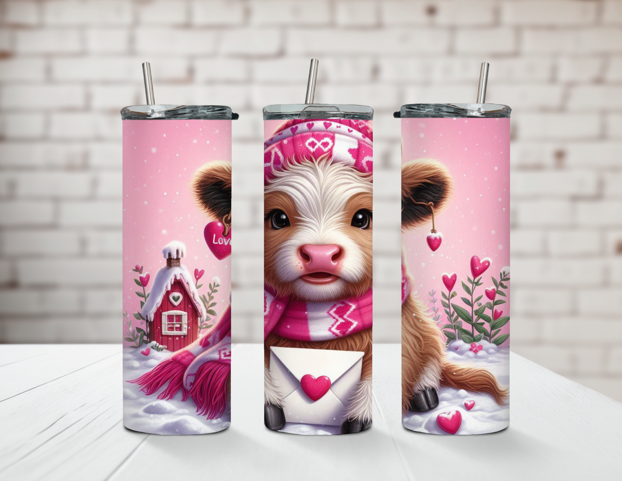 Love Letter Highland Cow 20oz Tumbler