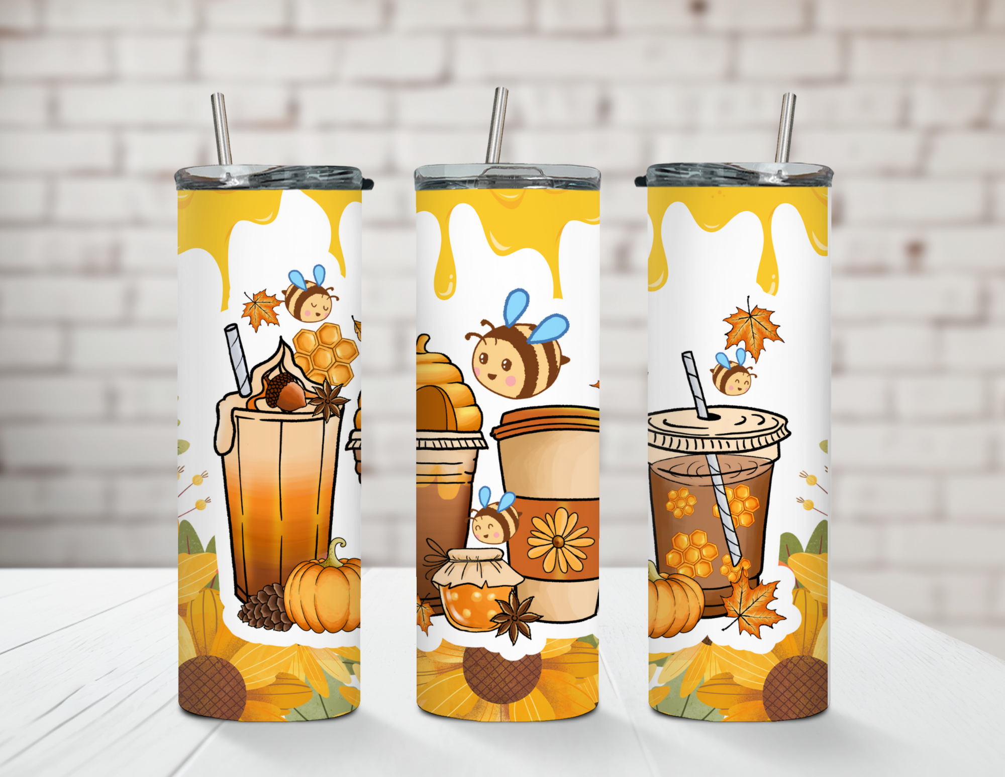 Buzzin' Bee's & Coffee 20oz Stainless Steel Tumbler