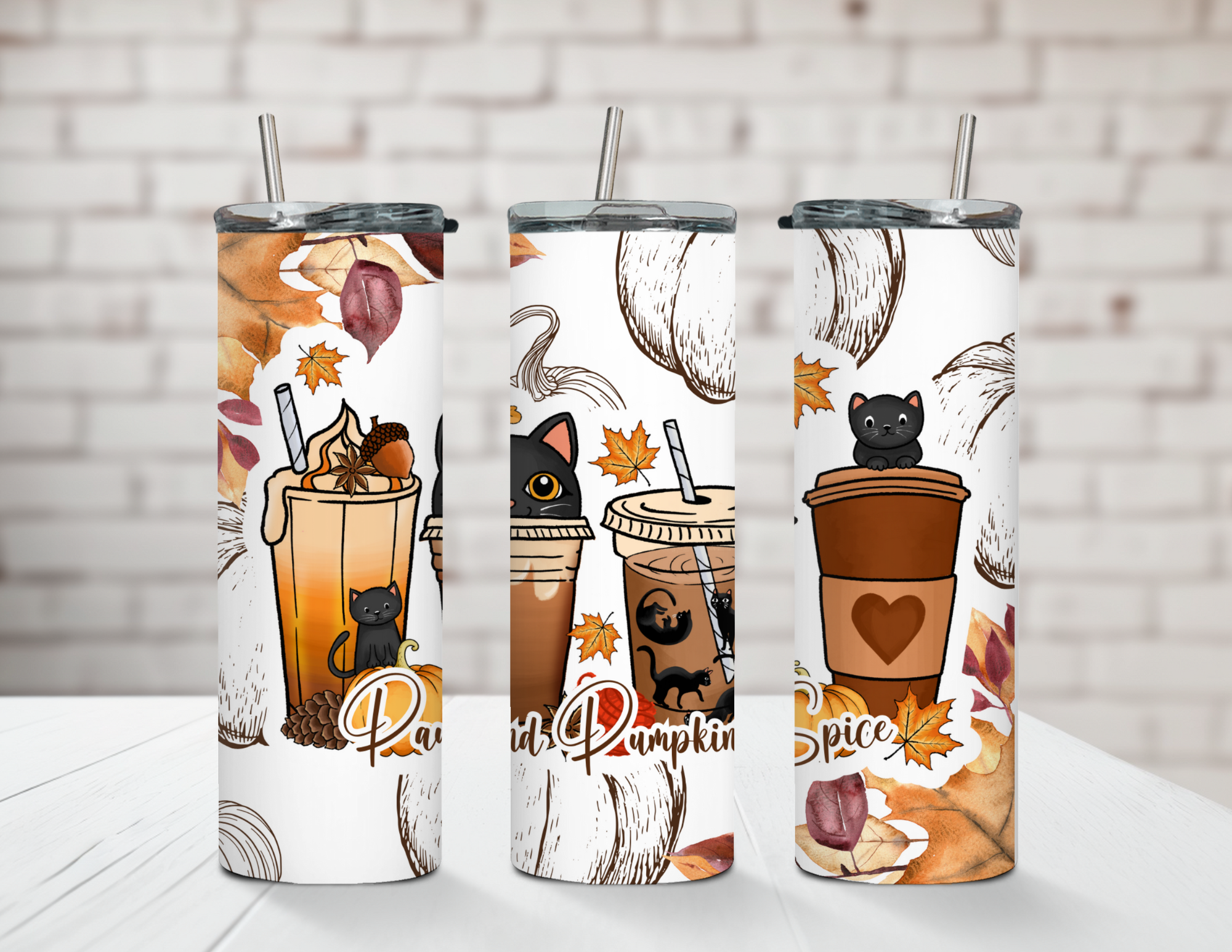 Autumn Brew With A Moo Cow 20oz Stainless Steel Tumbler