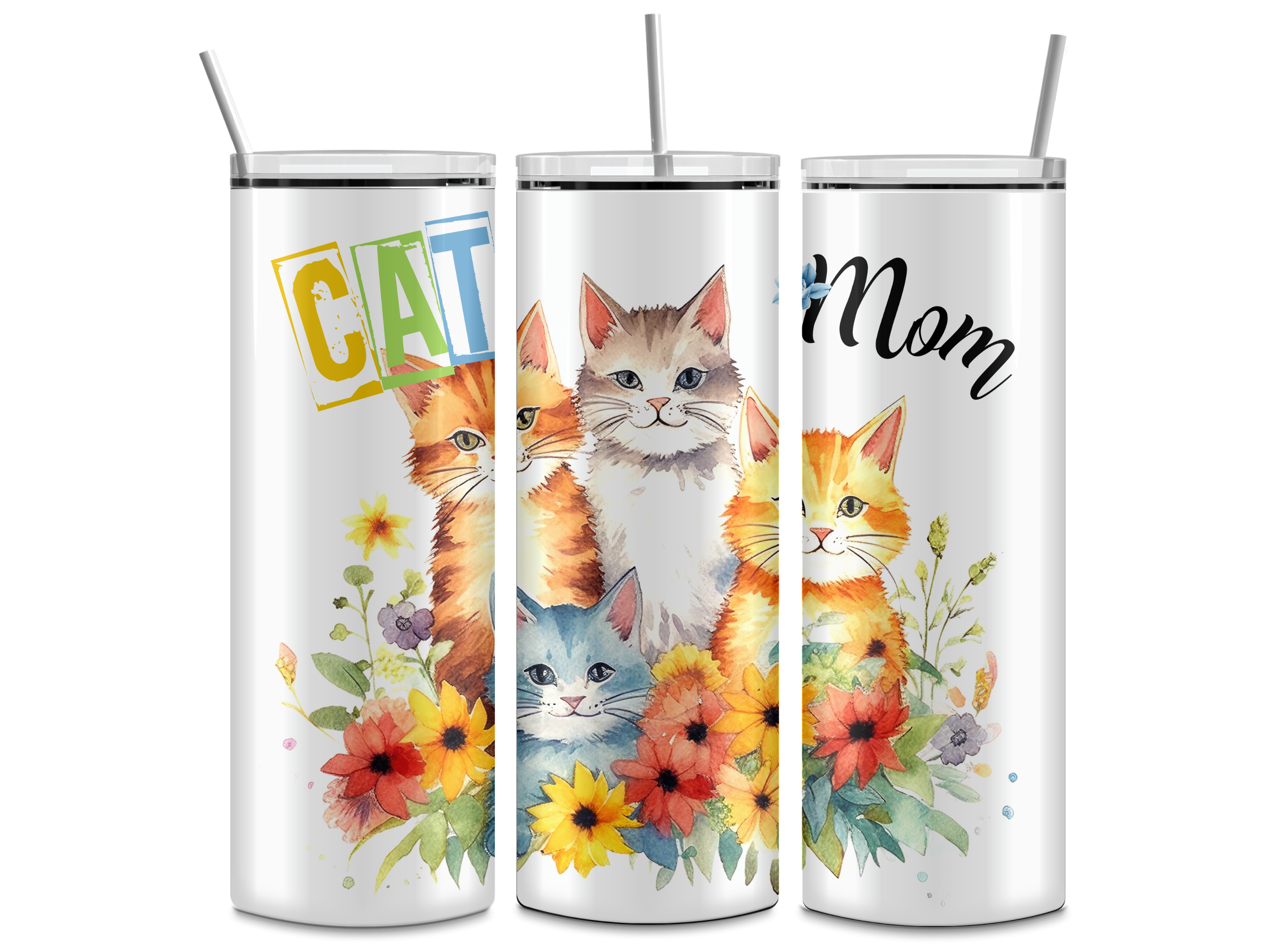 Cat Mom 20oz Steel Tumbler