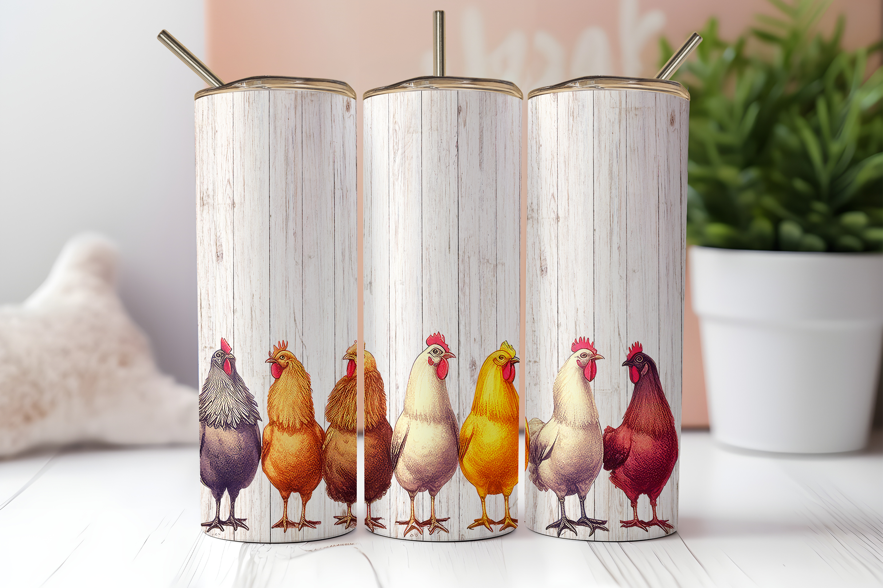 Just Cluckin' Around 20oz Steel Tumbler