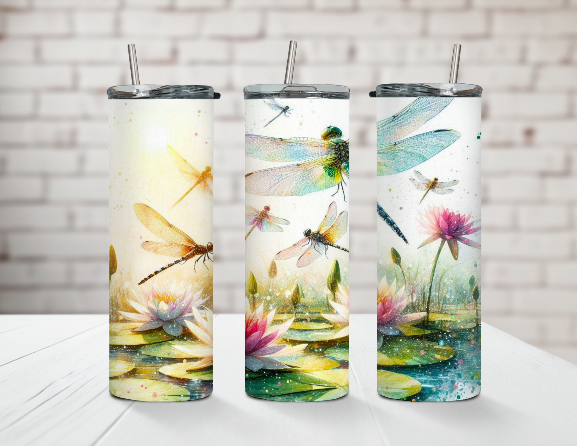 Dragonflies Fluttering Wings 20oz Steel Tumbler