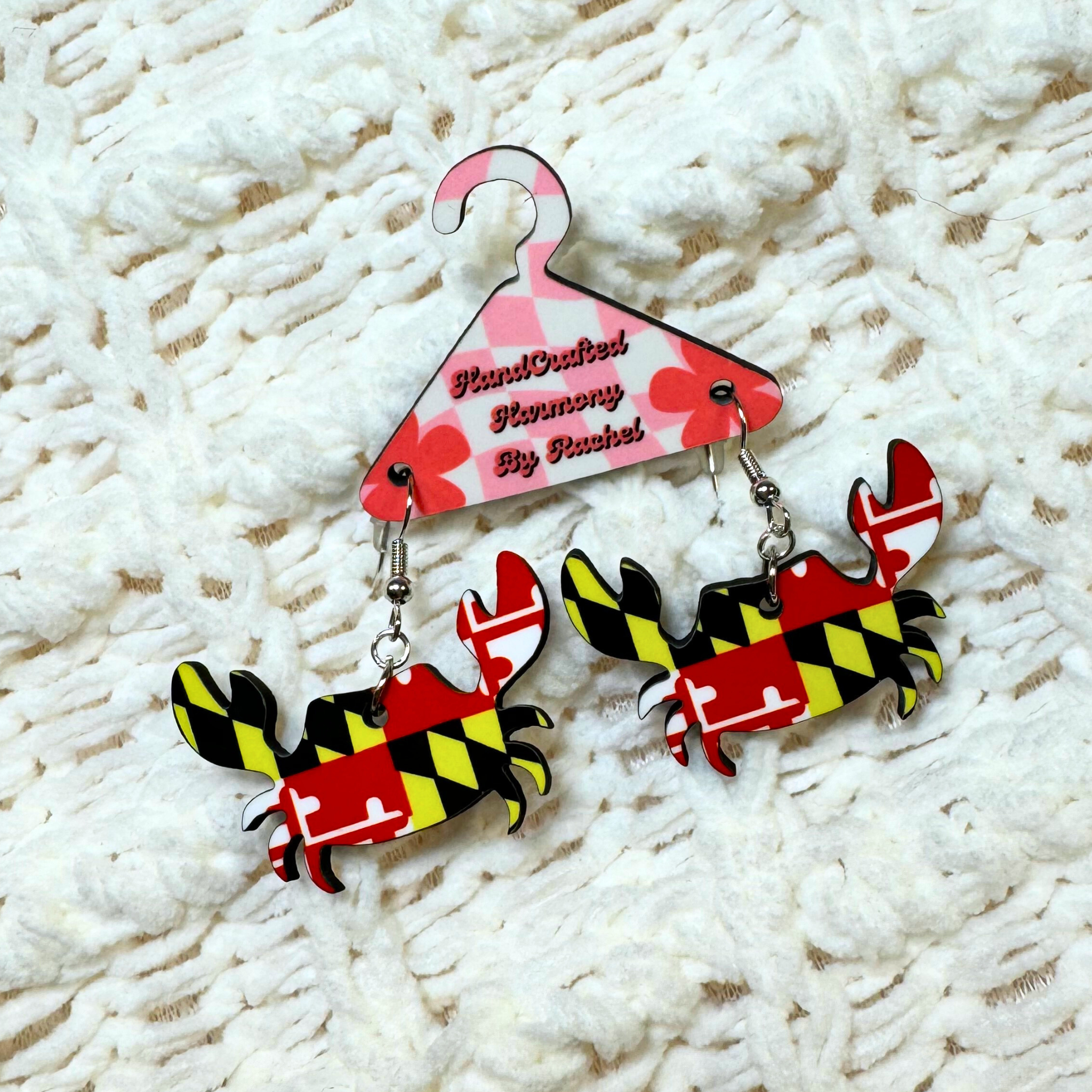 Maryland Crab Dangle Earrings