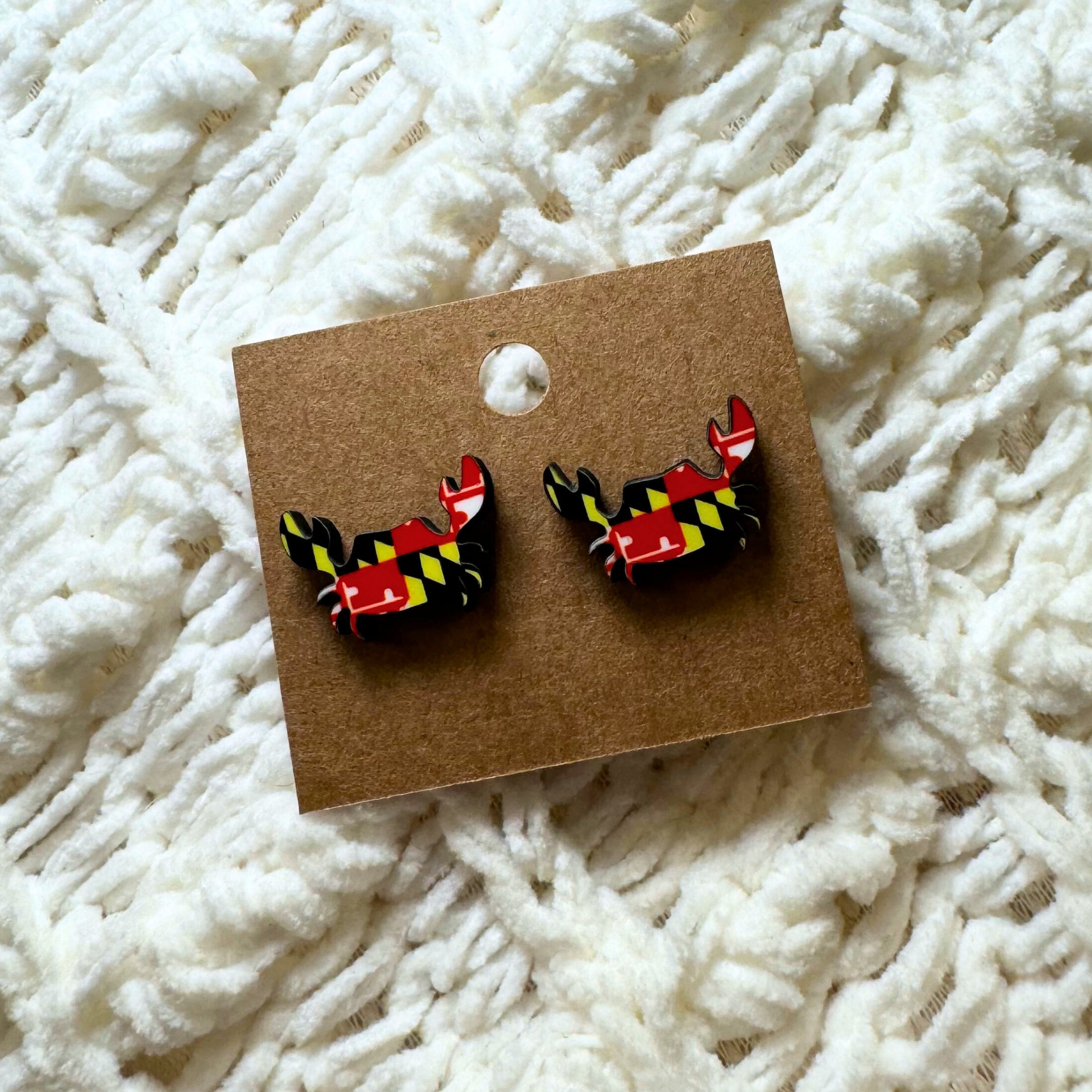 Maryland Crab Stud Earrings