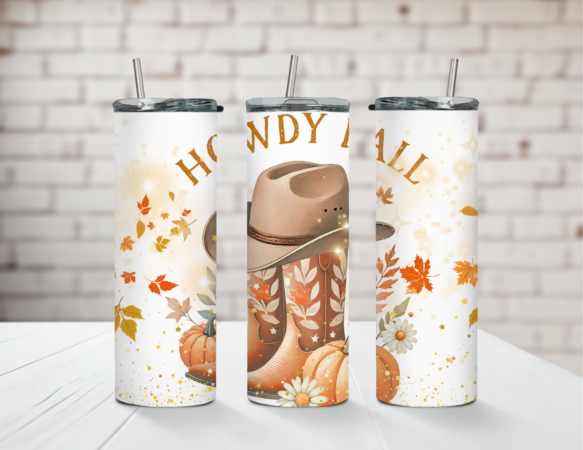 Its Fall Y'all Boot 20oz Stainless Steel Tumbler