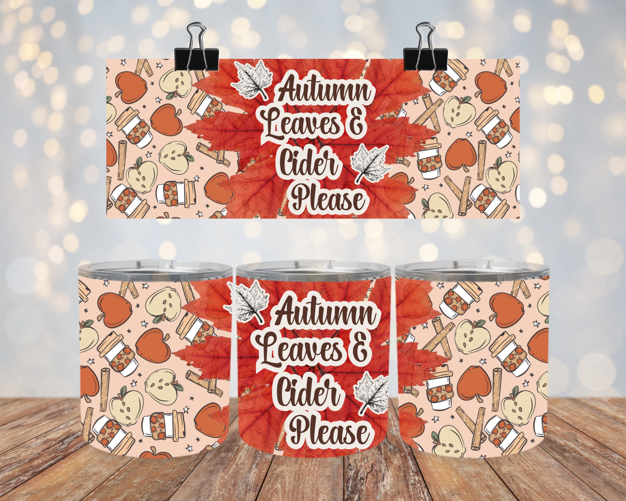 Autumn Leaves & Cider Please 10oz Lowball Steel Tumbler