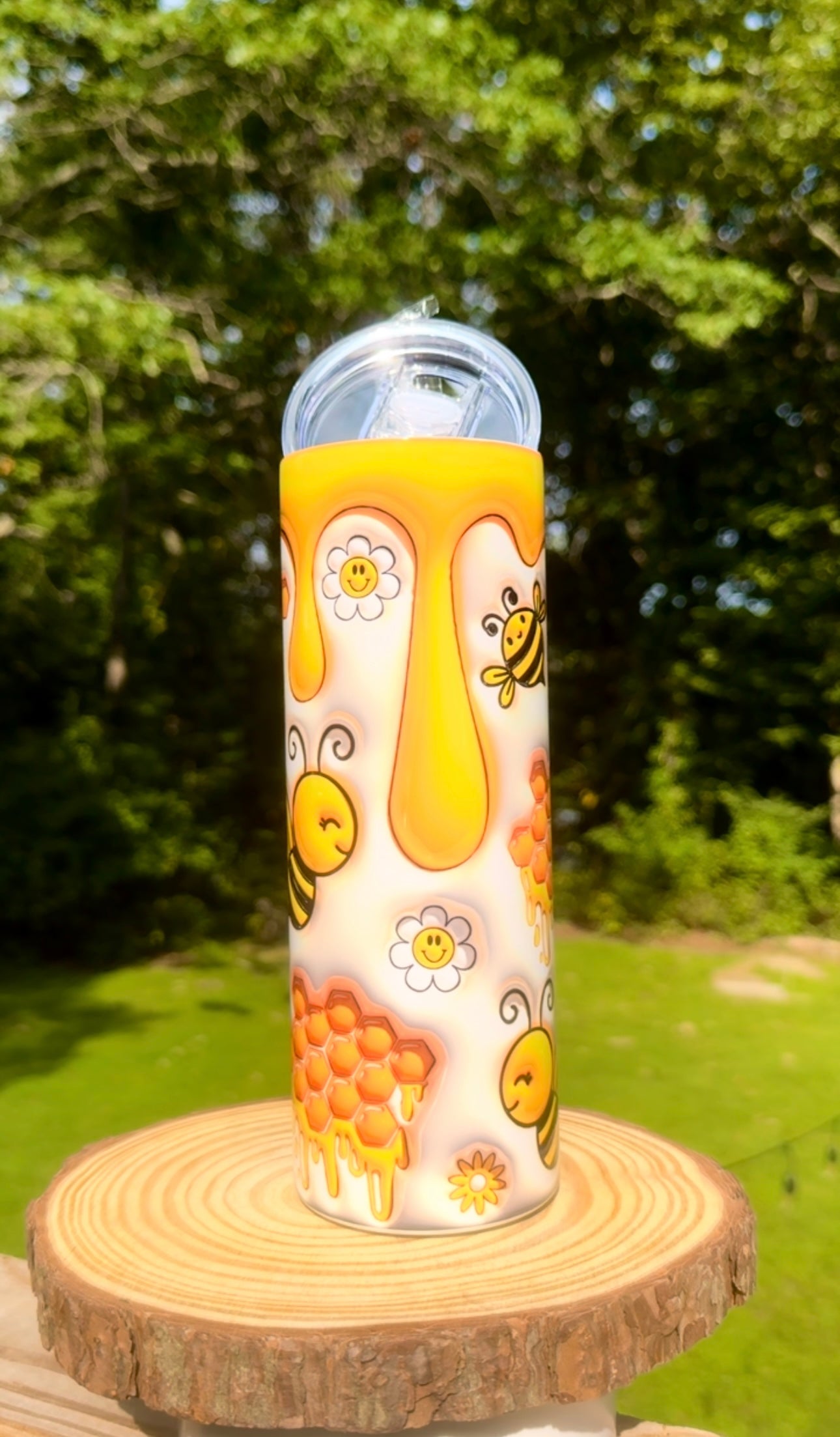 Honey Bees 20oz Steel Tumbler