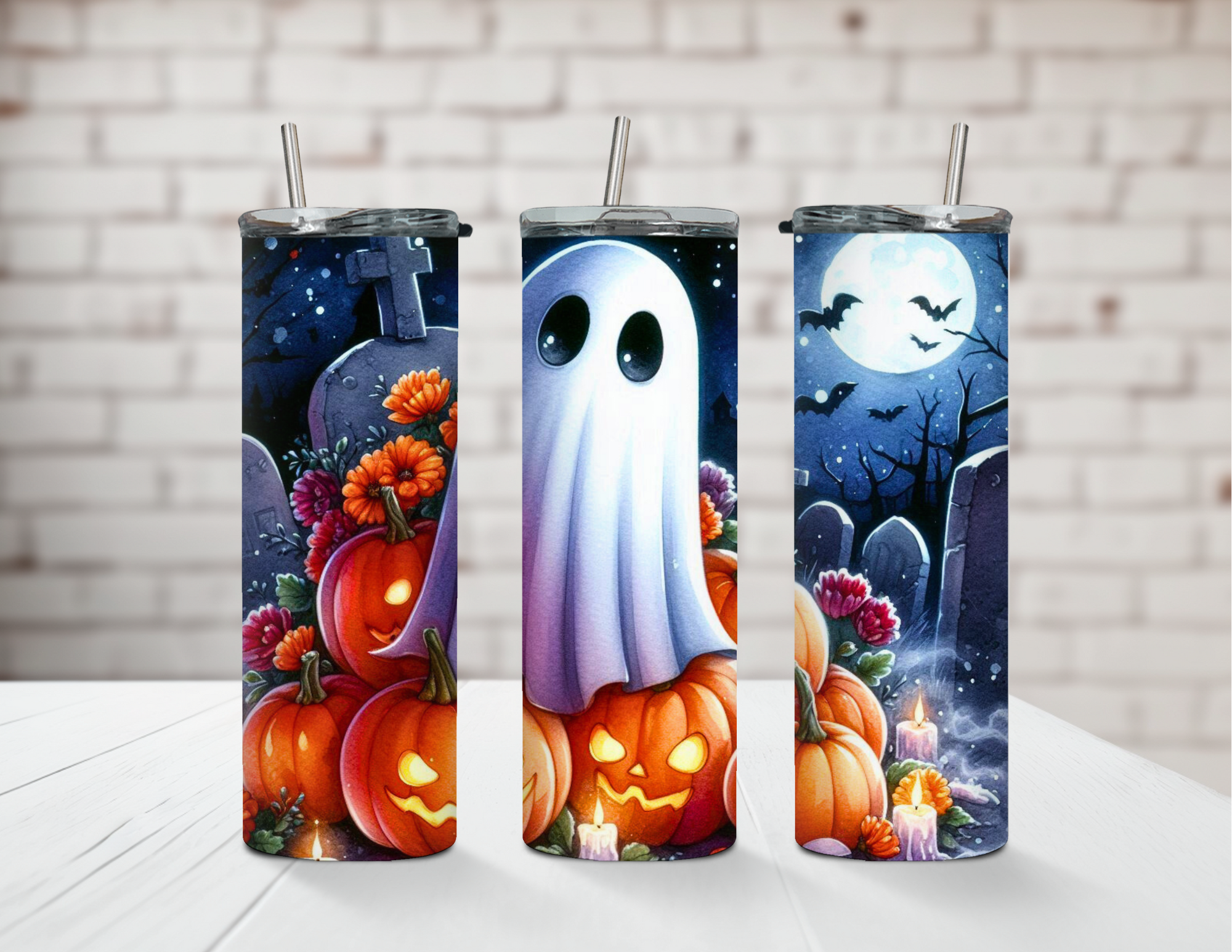 Moonlit Phantom Ghost 20oz Stainless Steel Tumbler