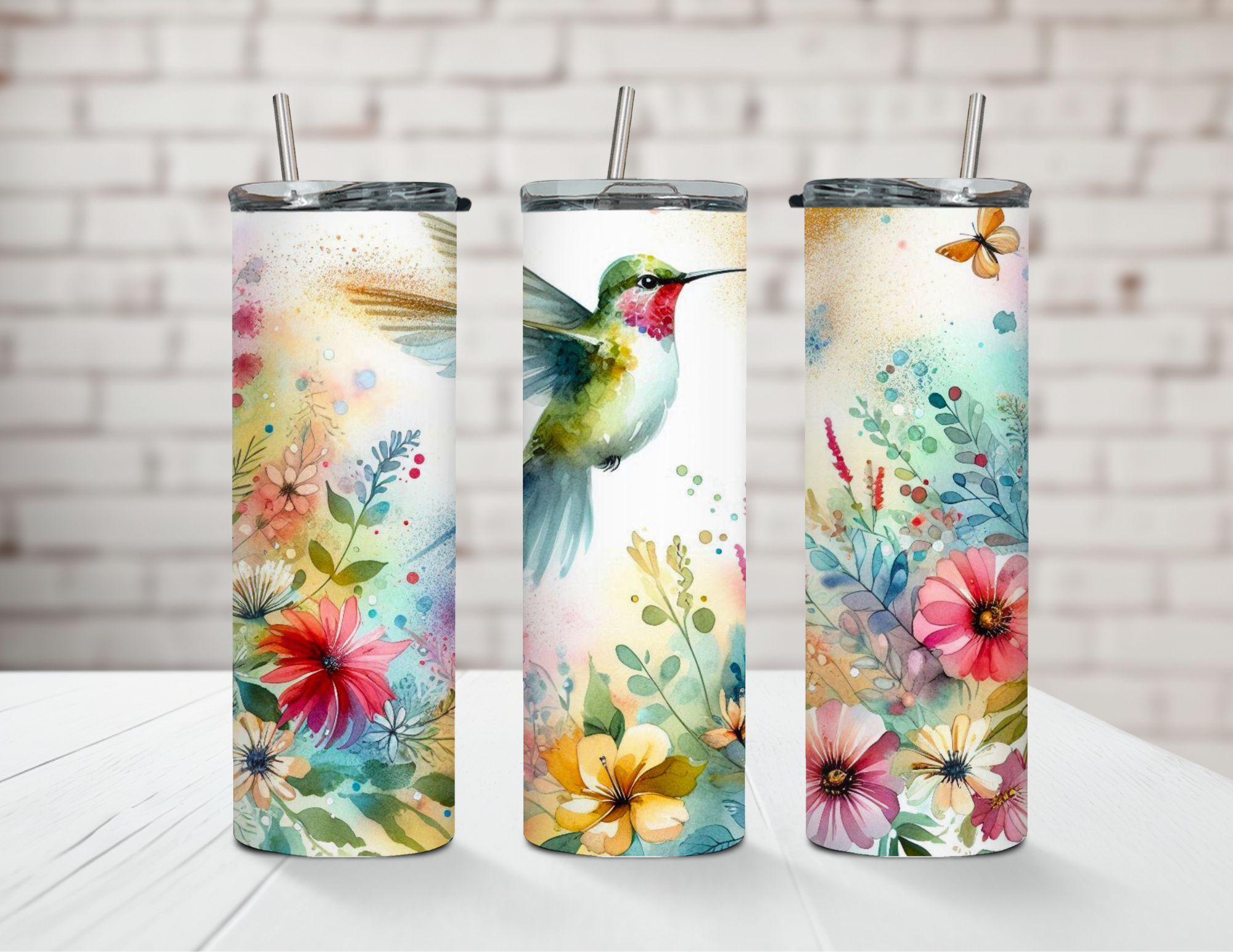 Whimsy Wings Hummingbird Stainless Steel Tumbler