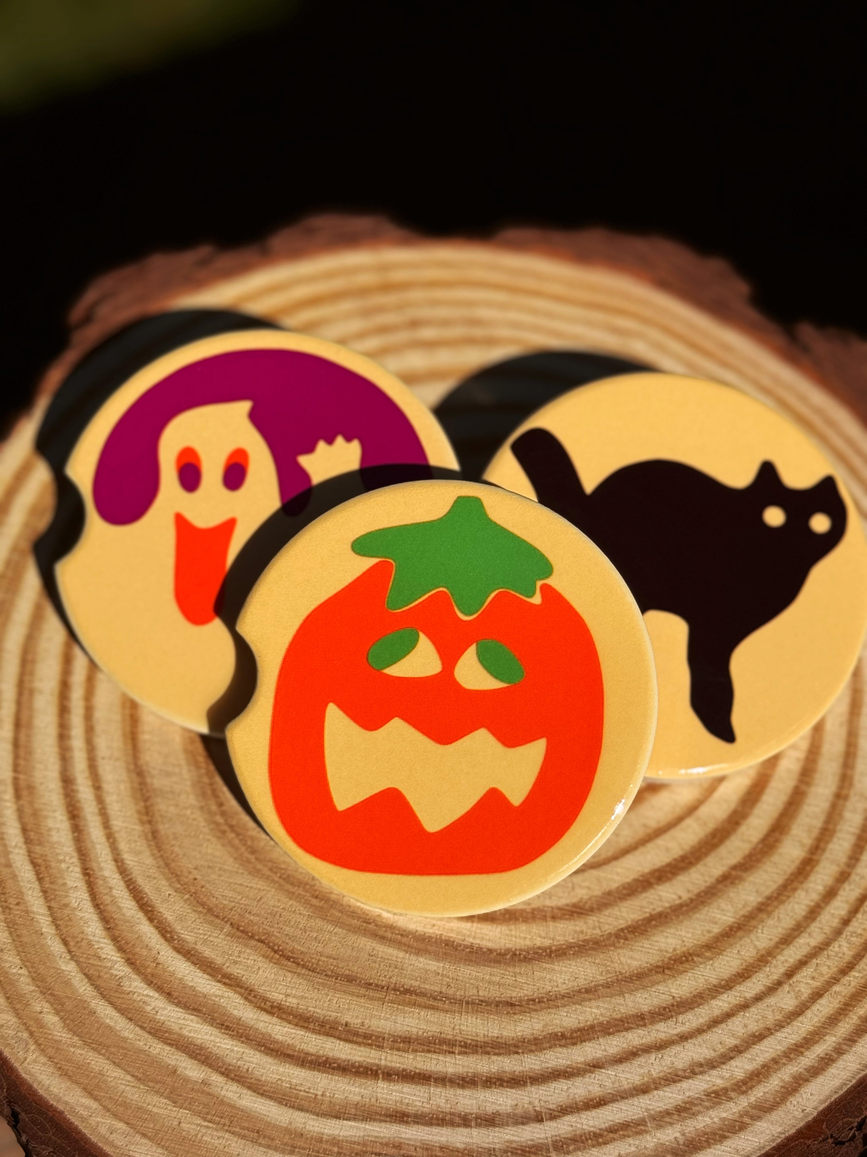 Halloween Sugar Cookie Car Coaster (SINGLE CAR COASTER)