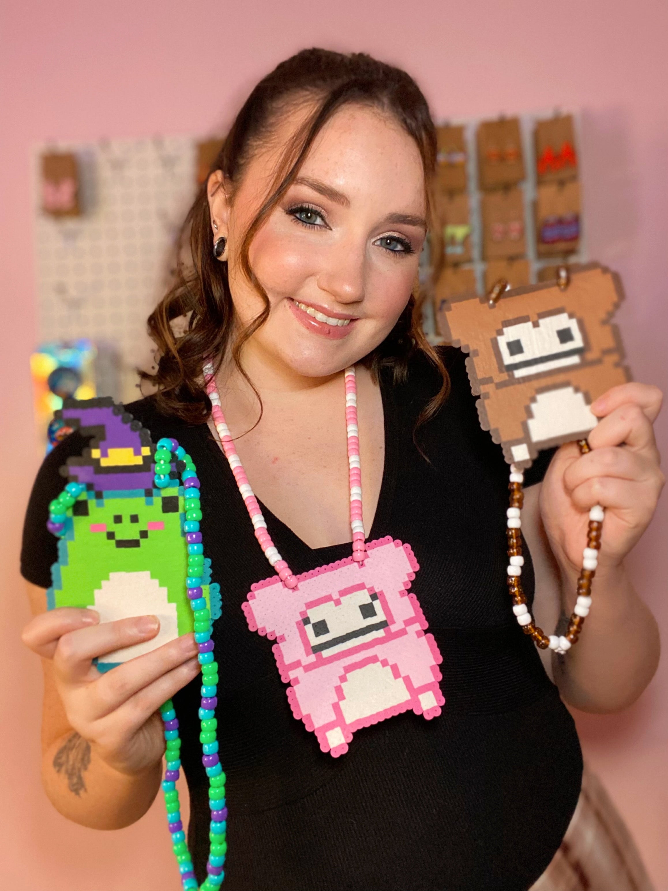 Squishmallow Perler Necklaces