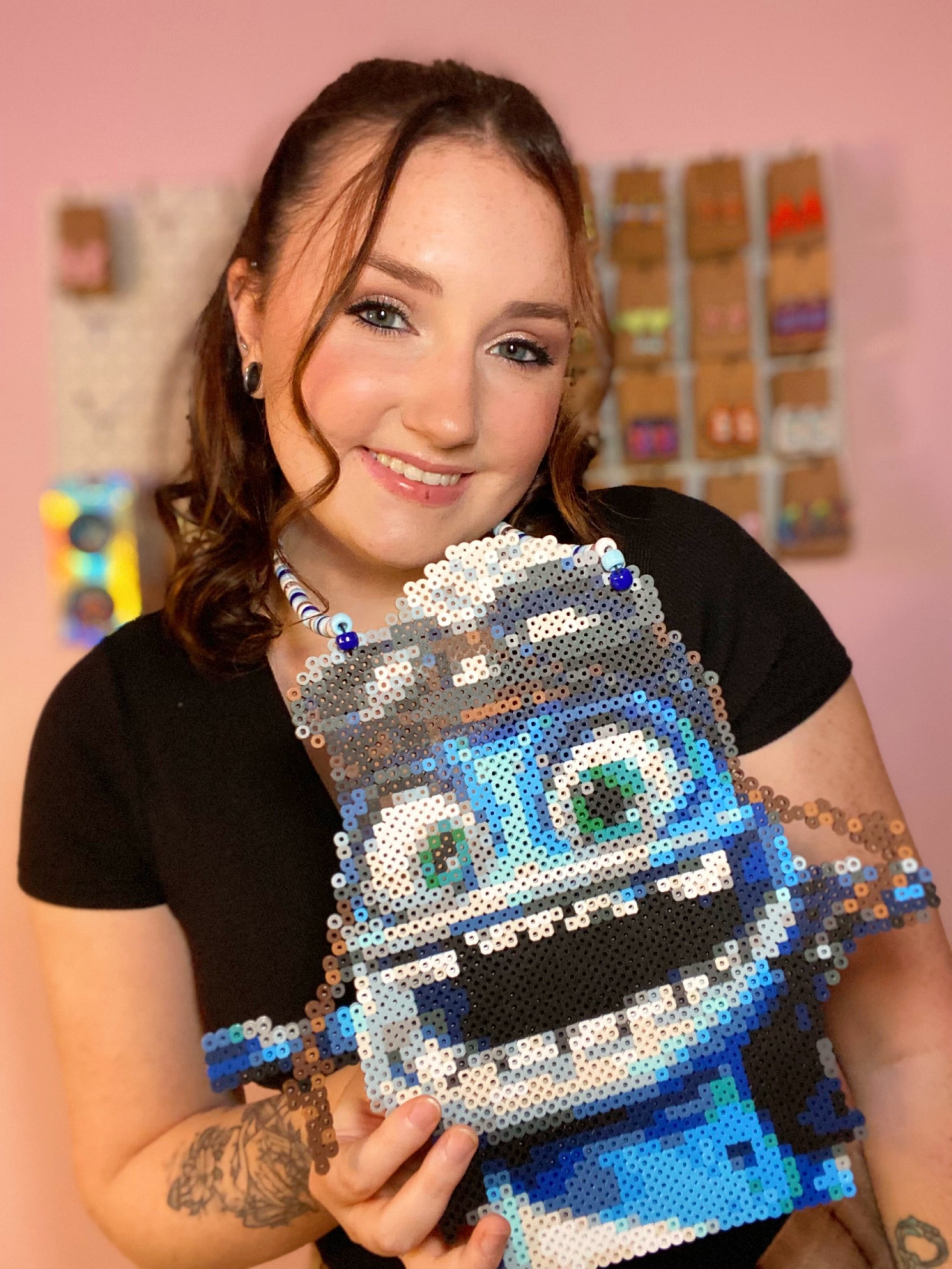 Crazy Frog Perler Necklace