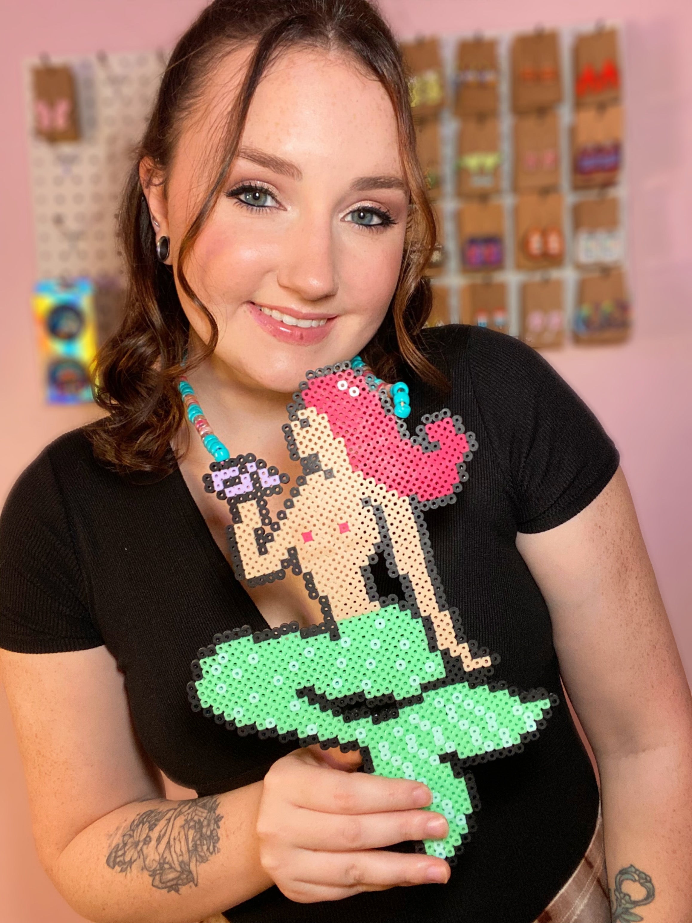 SpongeBobs GF perler necklace