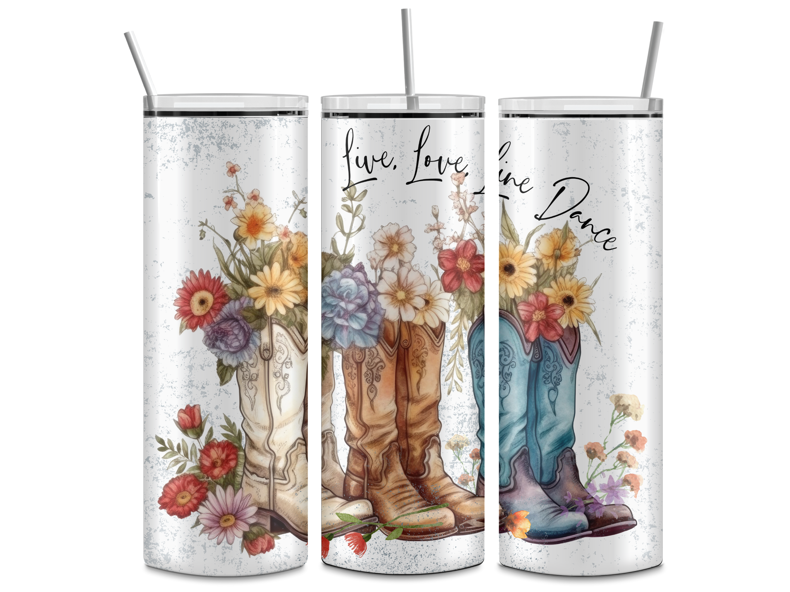 Live, Love, Line Dance Steel 20oz Tumbler