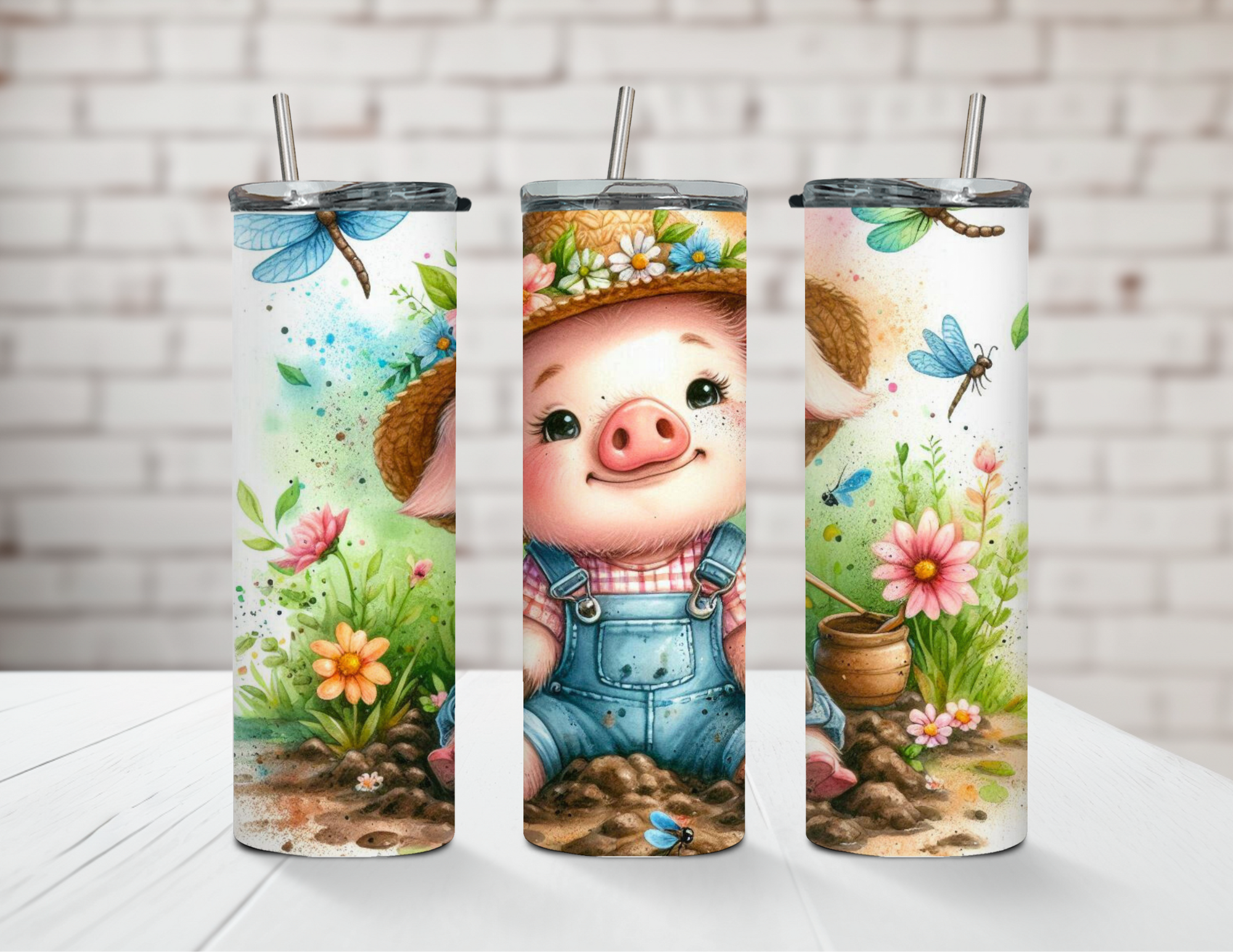 Oink-tastic Sips Piggy 20oz Stainless Steel Tumbler