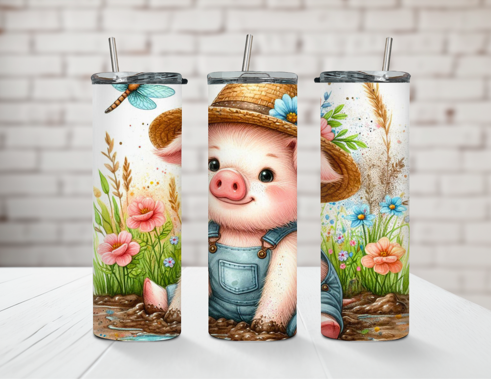 Barnyard Piggy Bliss 20oz Stainless Steel Tumbler