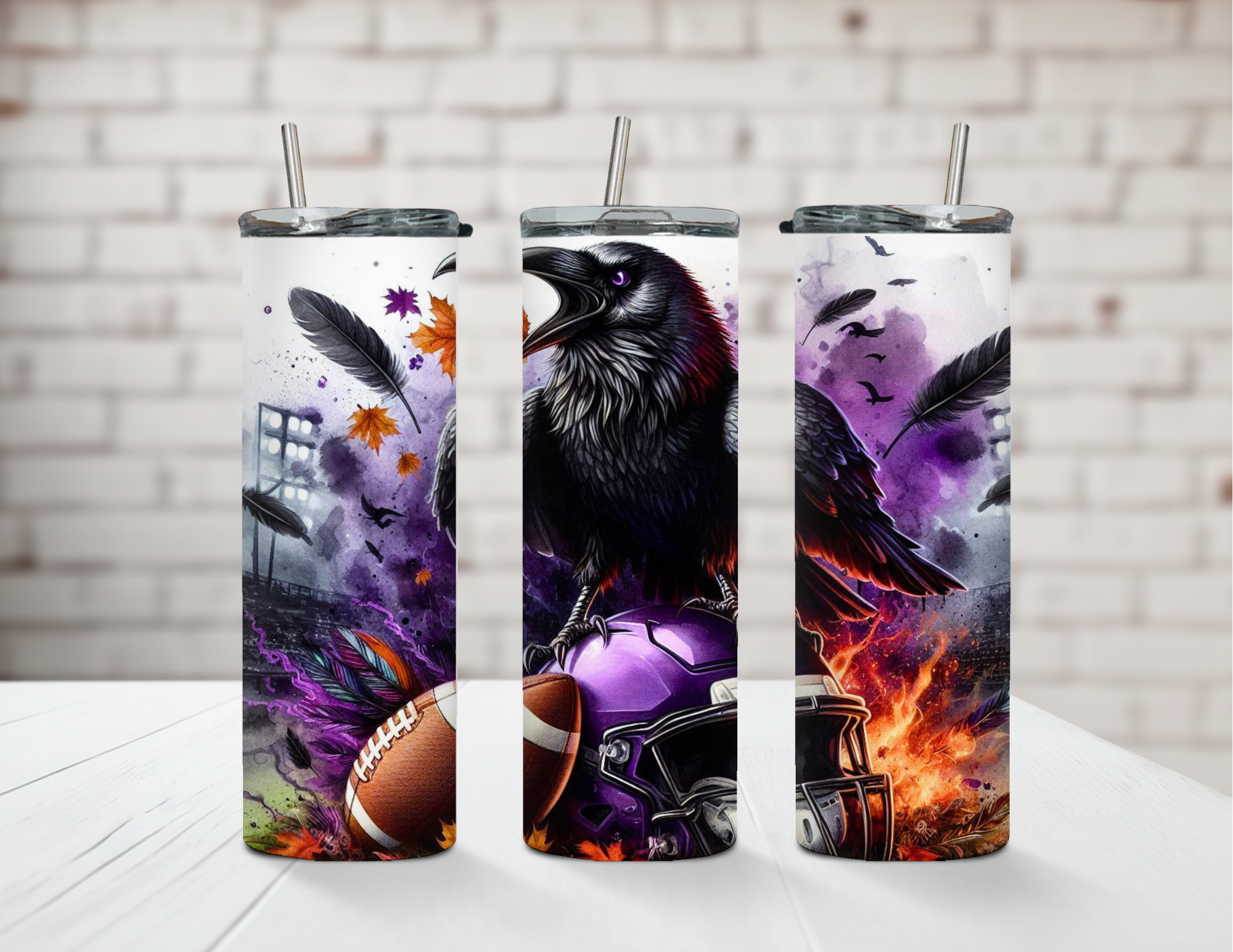 Flight Of The Flock Ravens 20oz Stainless Steel Tumbler