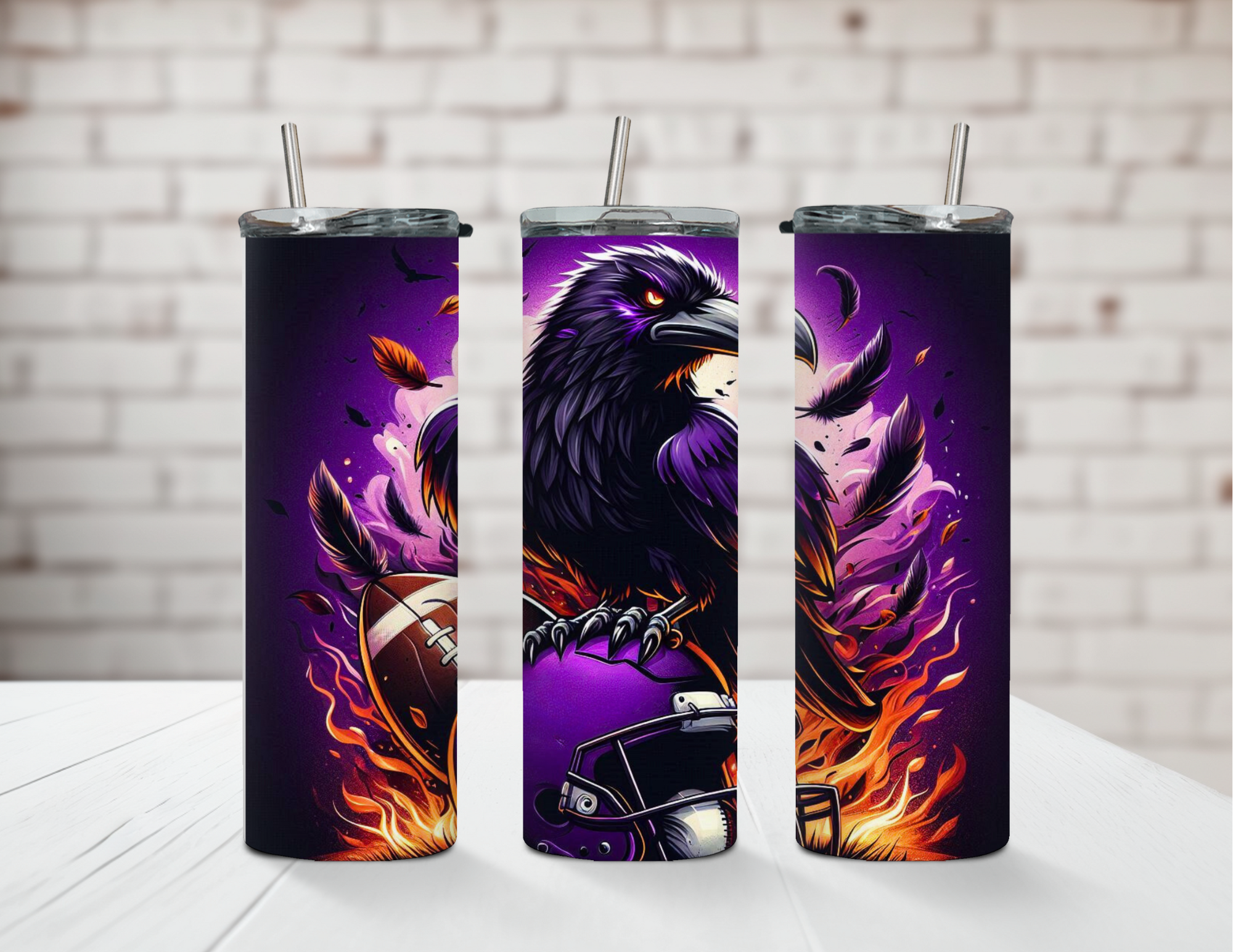 The Raven's Fury Raven 20oz Stainless Steel Tumbler