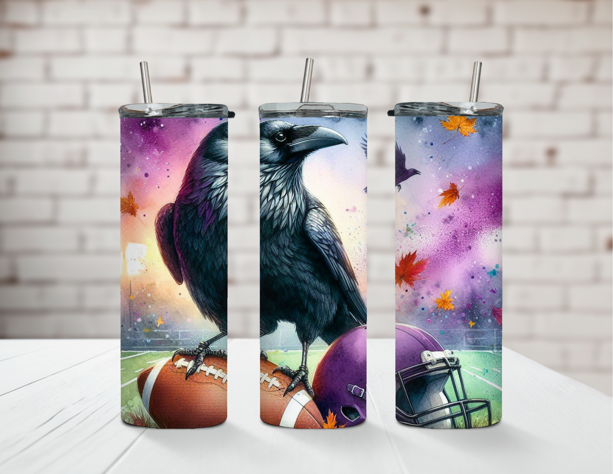 Winged Warrior's Raven 20oz Stainless Steel Tumbler