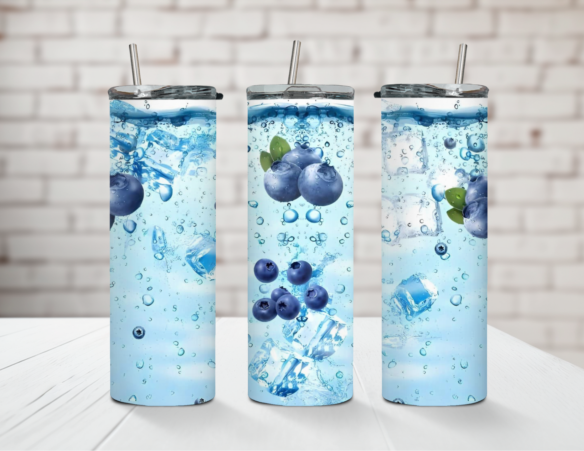 Blueberry water 20oz Steel Tumbler