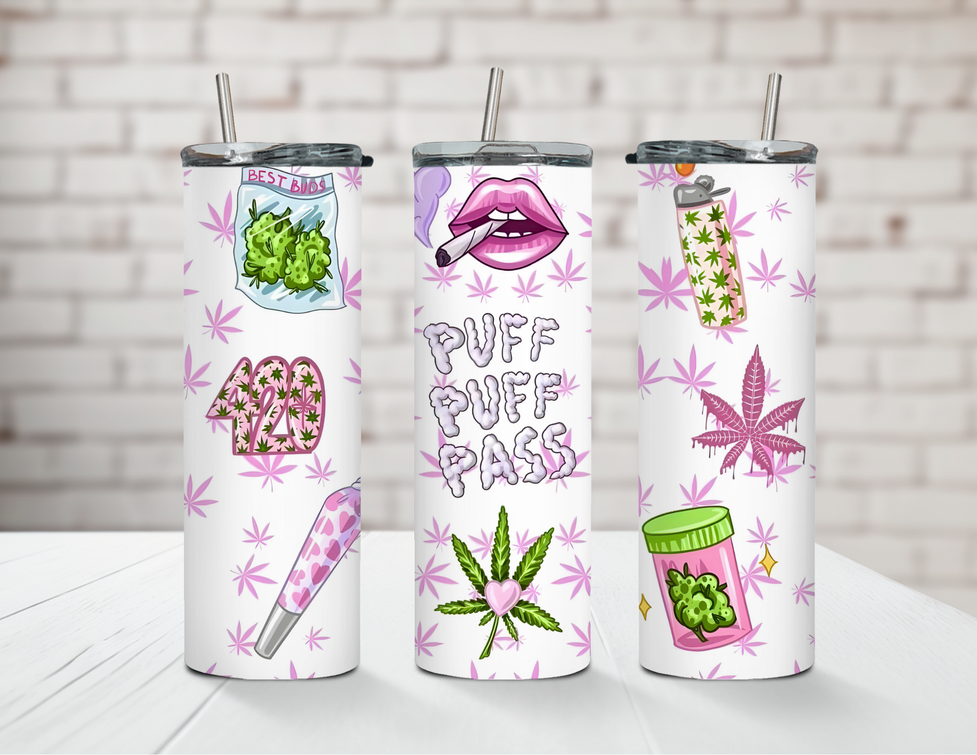 Puff Puff Pass 20oz Steel Tumbler