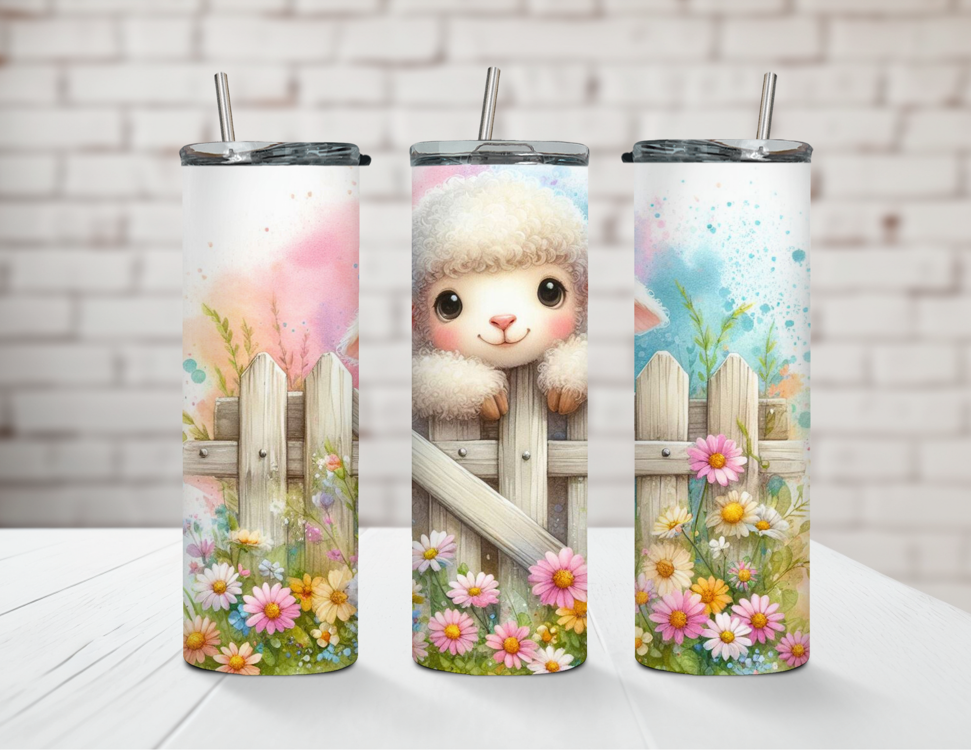 Cutie Sheep 20oz Steel Tumbler