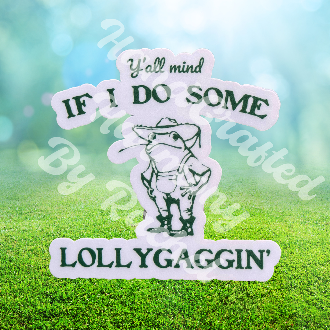 Frog Lollygaggin' 2.5inch Matte Sticker | ADD ON ITEM ONLY |