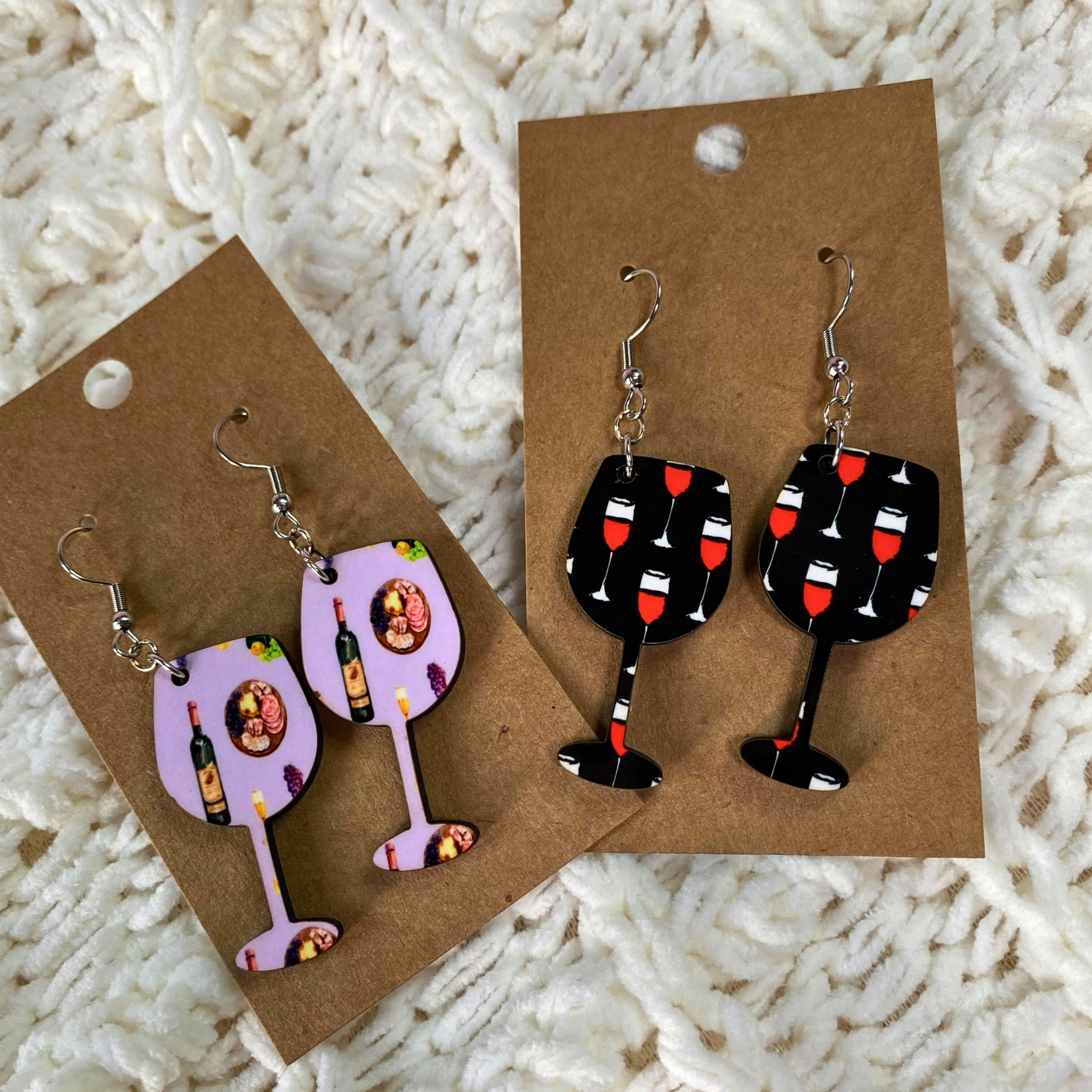 Wine Glass Earrings