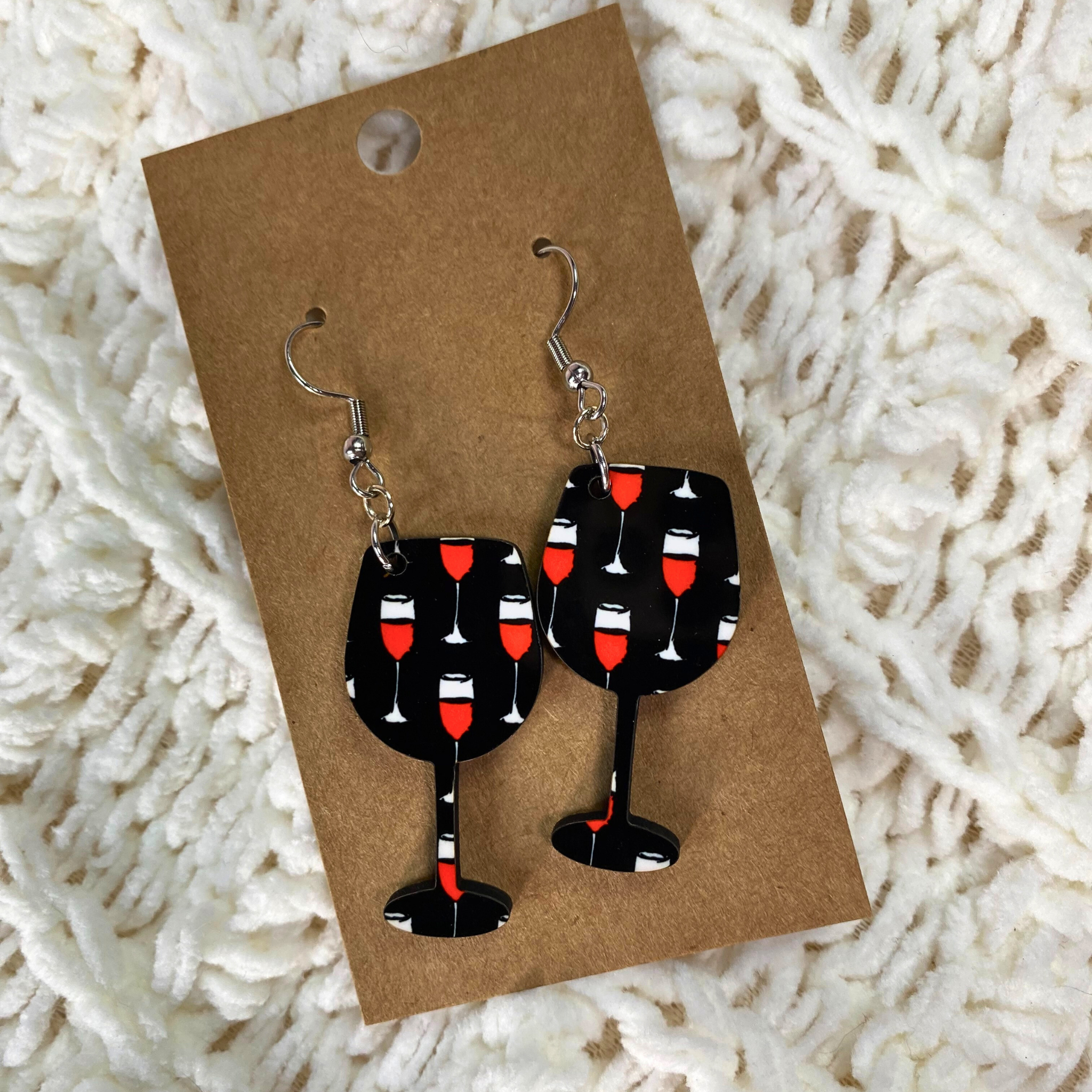 Wine Glass Earrings