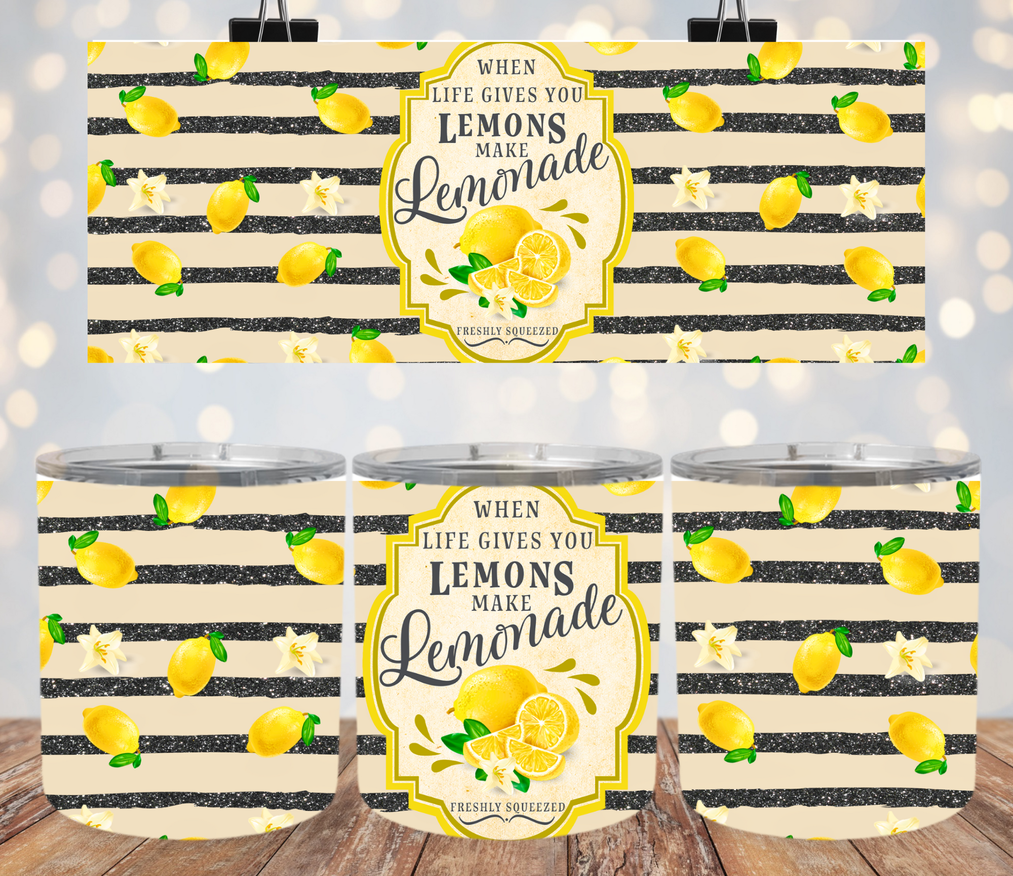 Lemonade 10oz Lowball Steel Tumbler