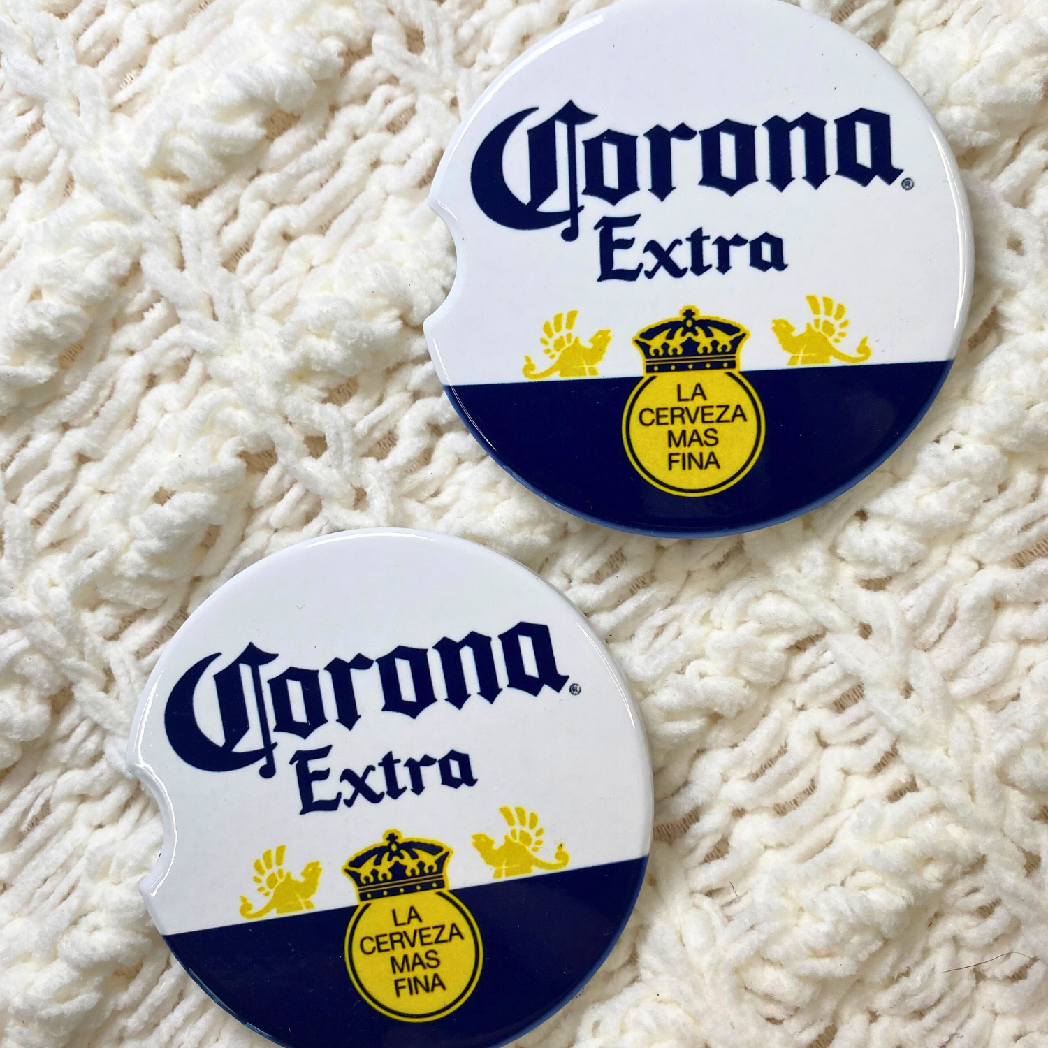 Corona Extra Beer Car Coaster 2.5 inch (ONE SINGLE CAR COASTER)