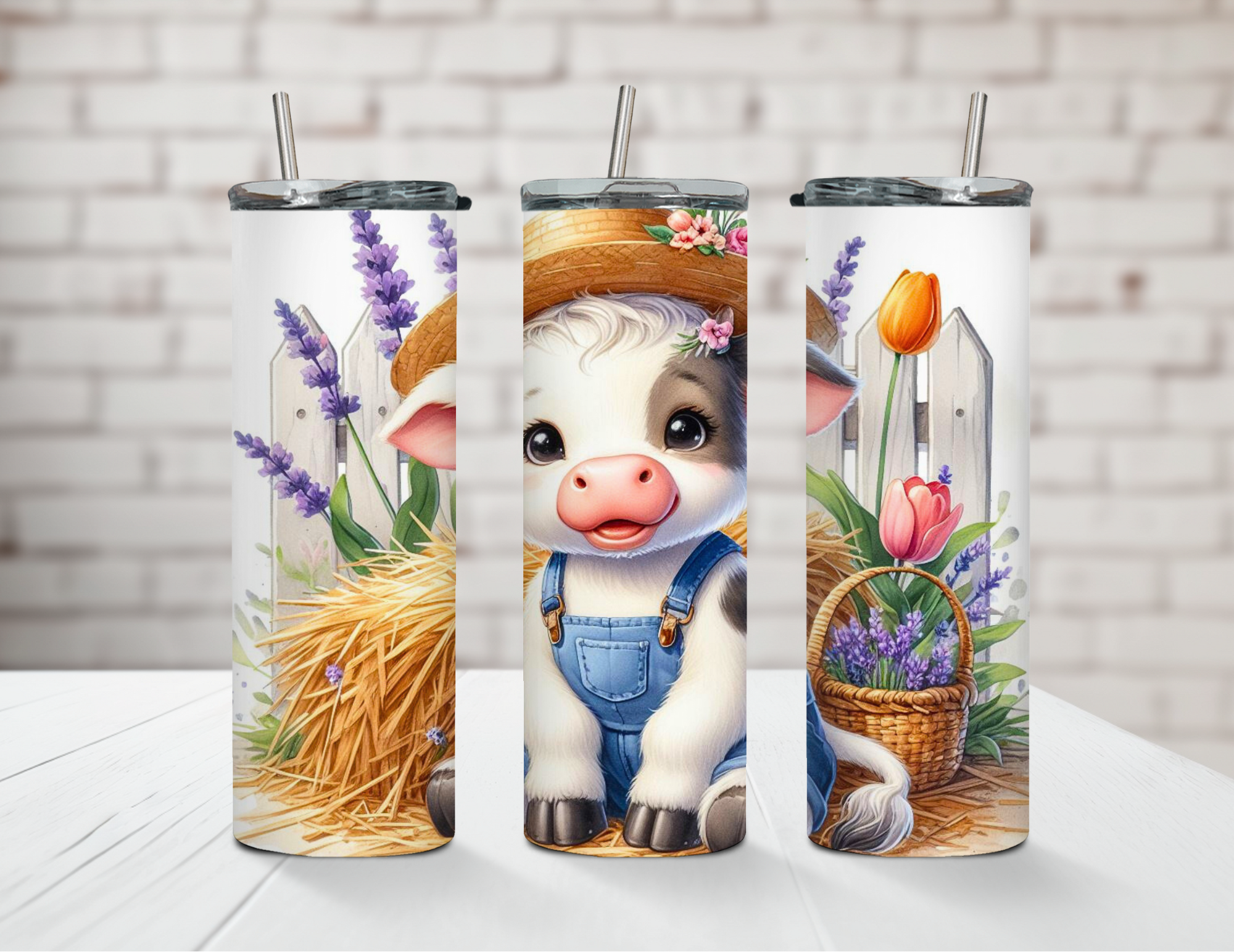 The Dapper Farmers Cow 20oz Steel Tumbler