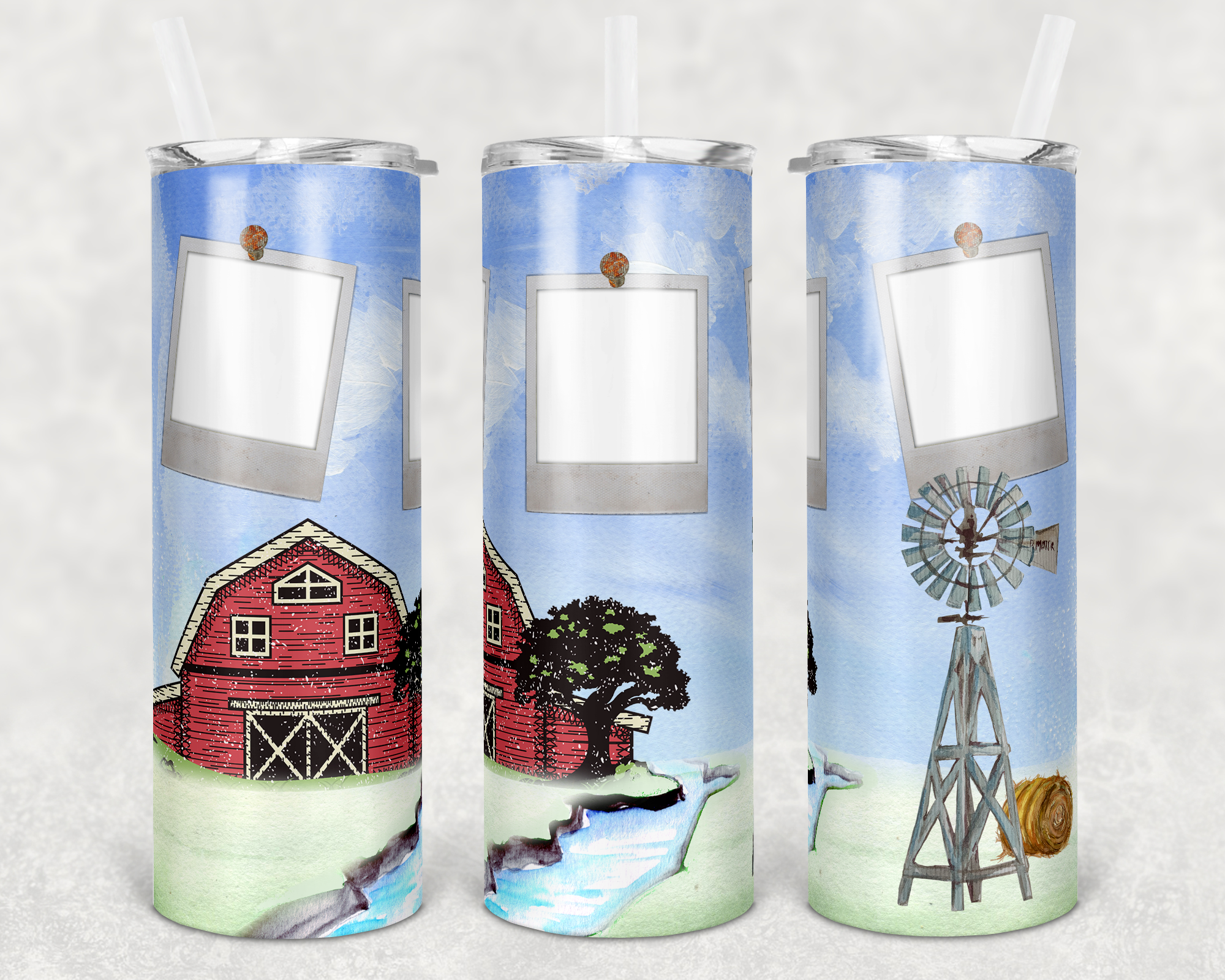 Farm Life Photo Custom 20oz Steel Tumbler