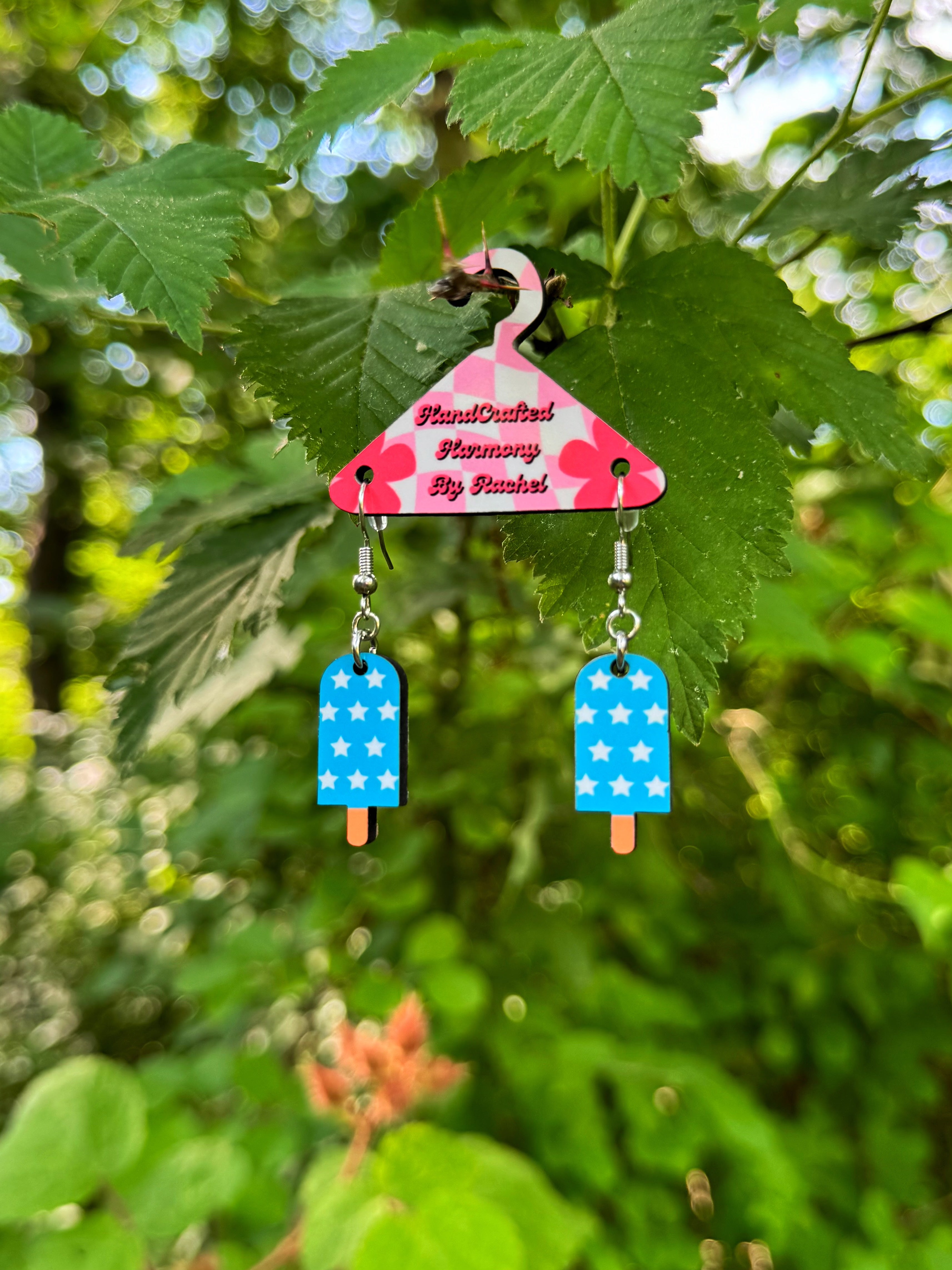 Patriotic Popsicle Dangle Earrings