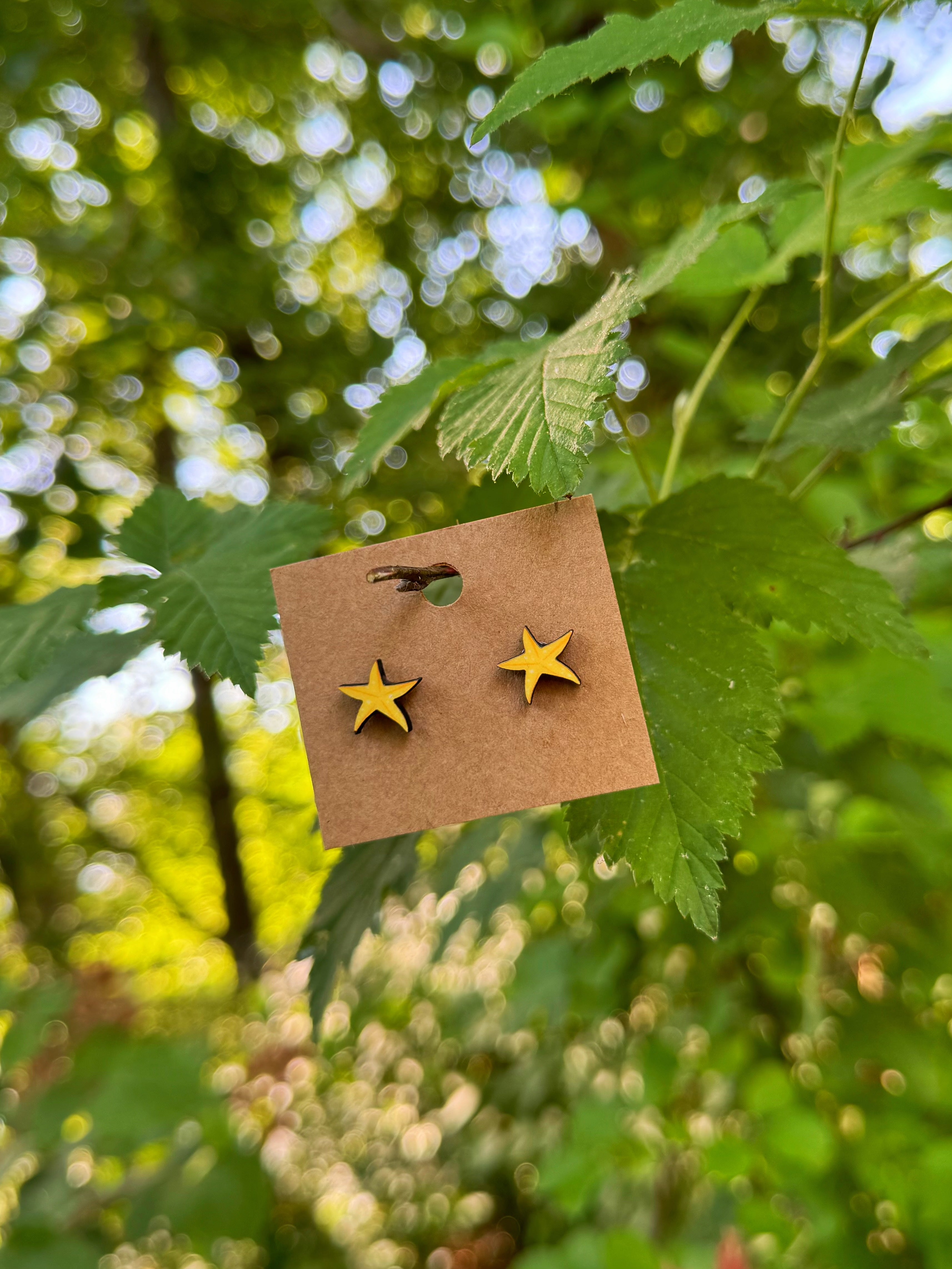 Aquamarine Inspired Starfish Stud Earrings