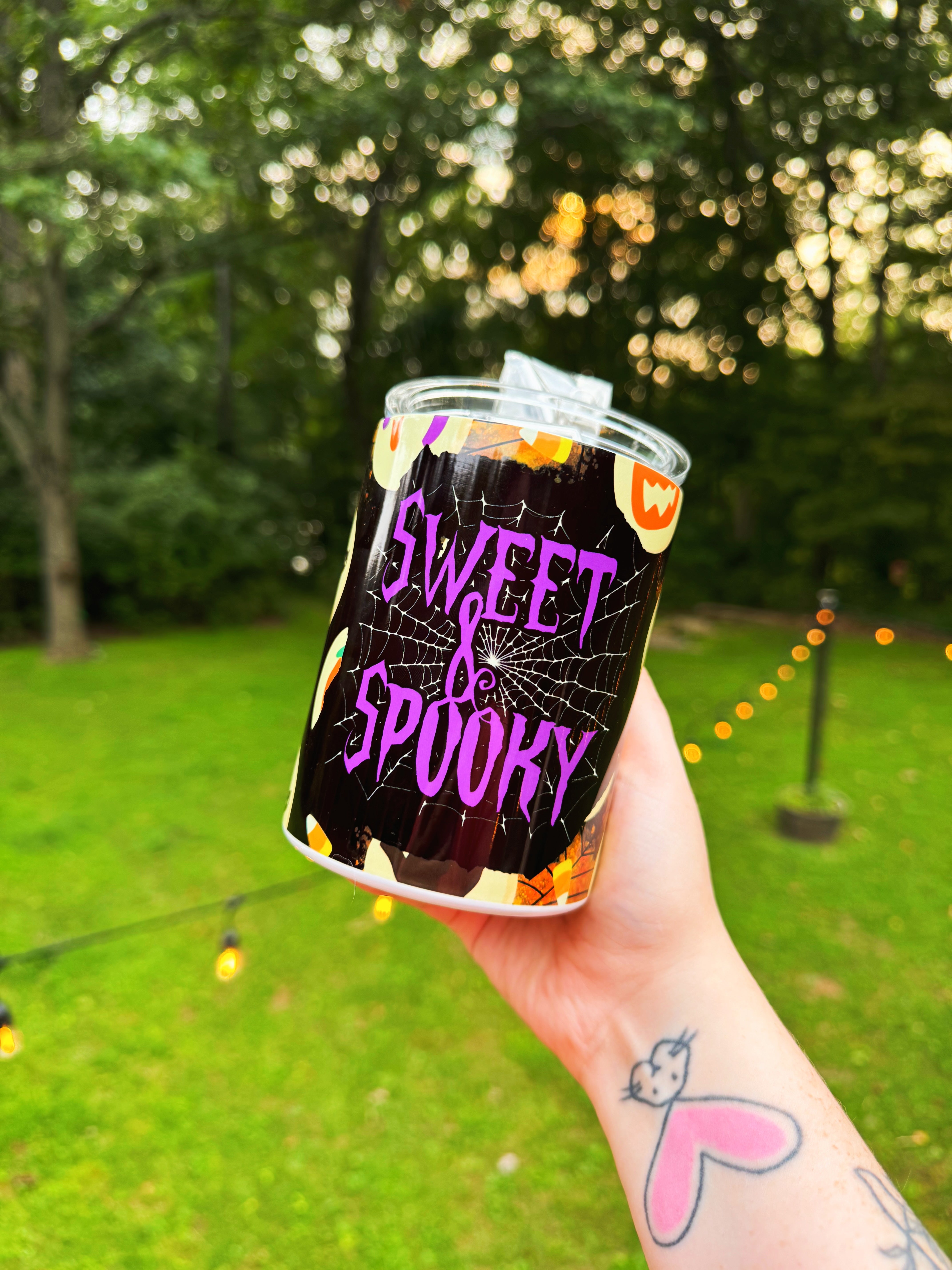 Sweet & Spooky 10oz Steel Tumbler BUNDLE Halloween Sugar Cookie Car Coasters