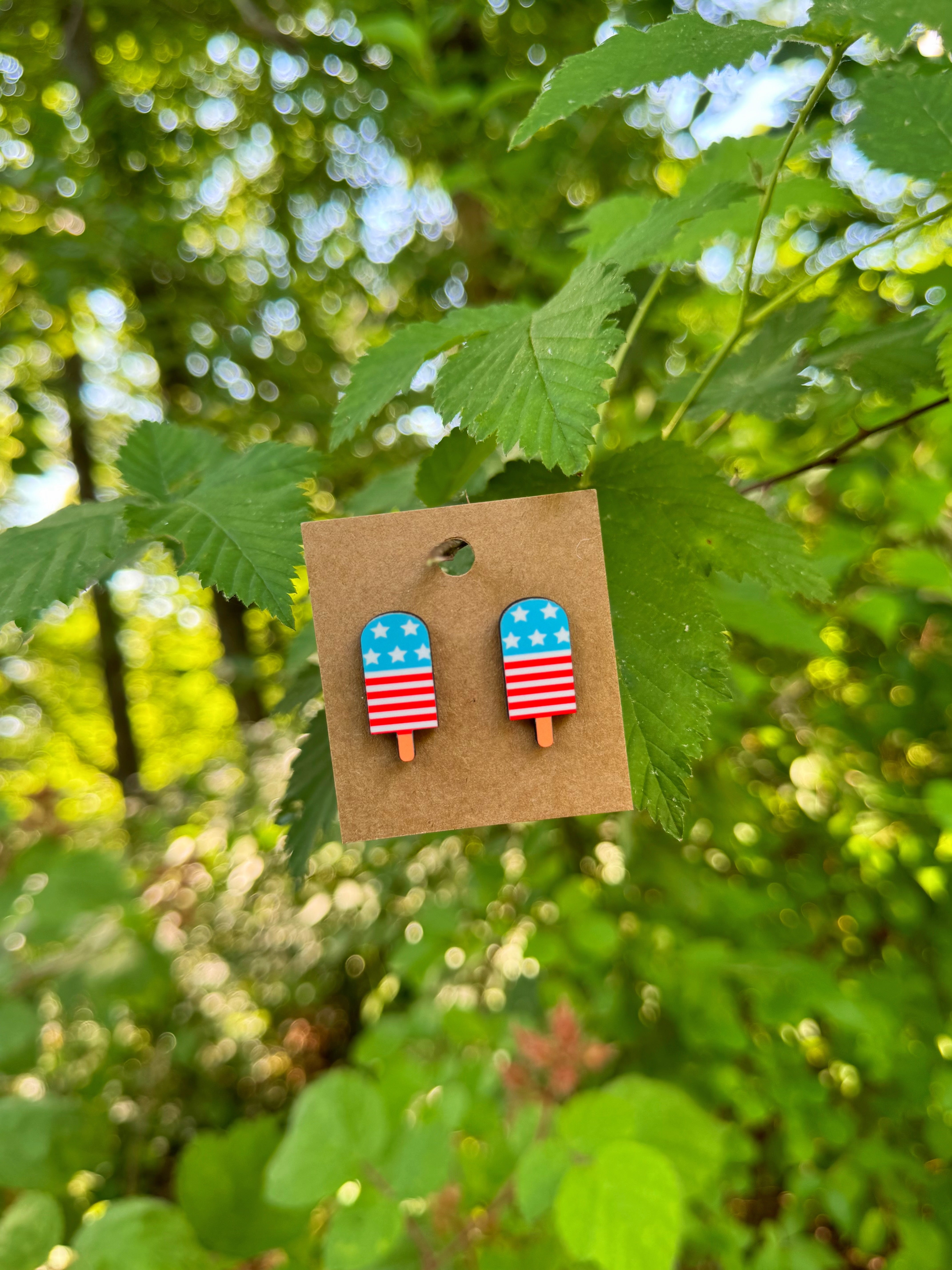 Patriotic Popsicles Stud Earrings