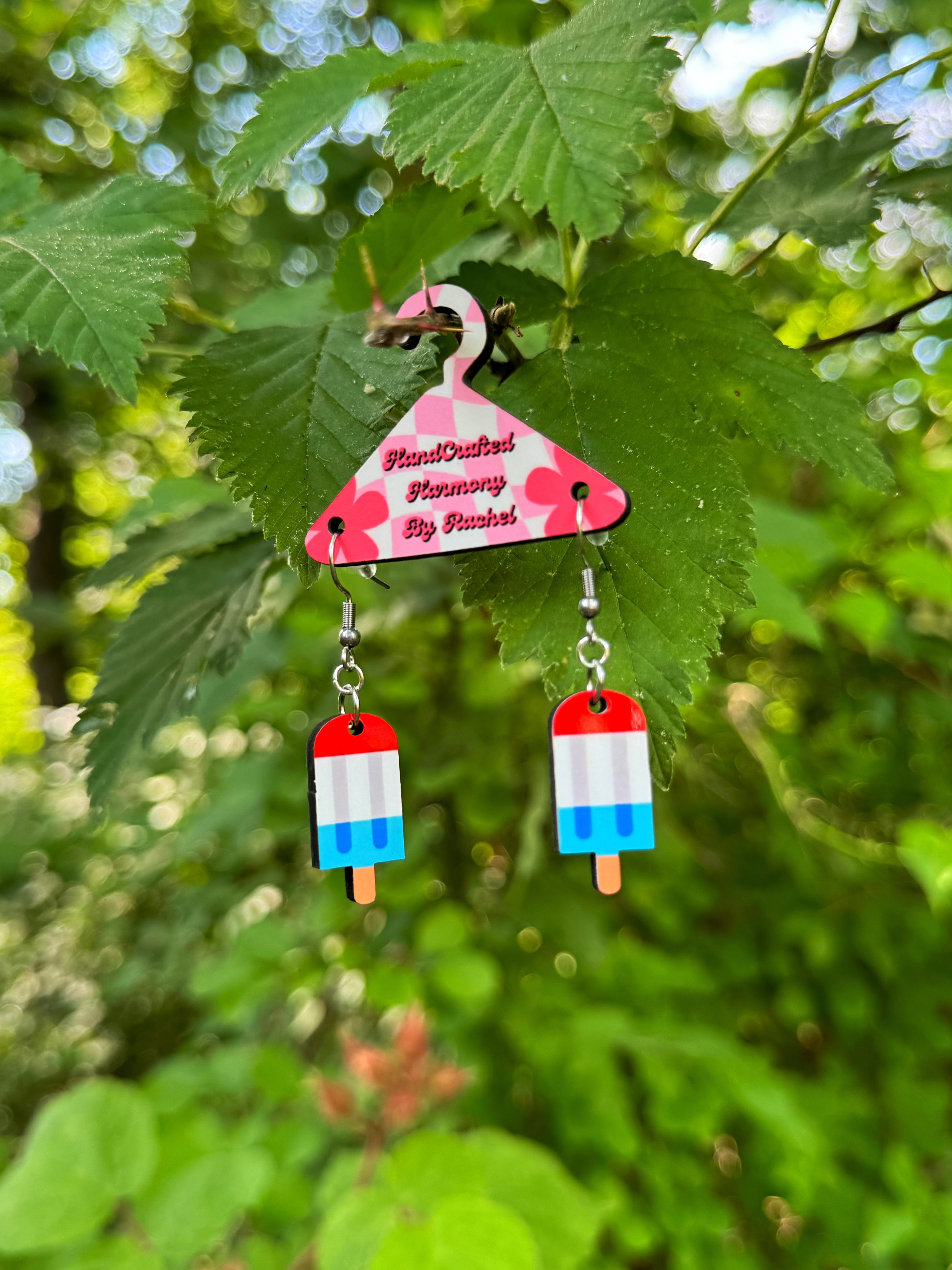 Patriotic Popsicle Dangle Earrings