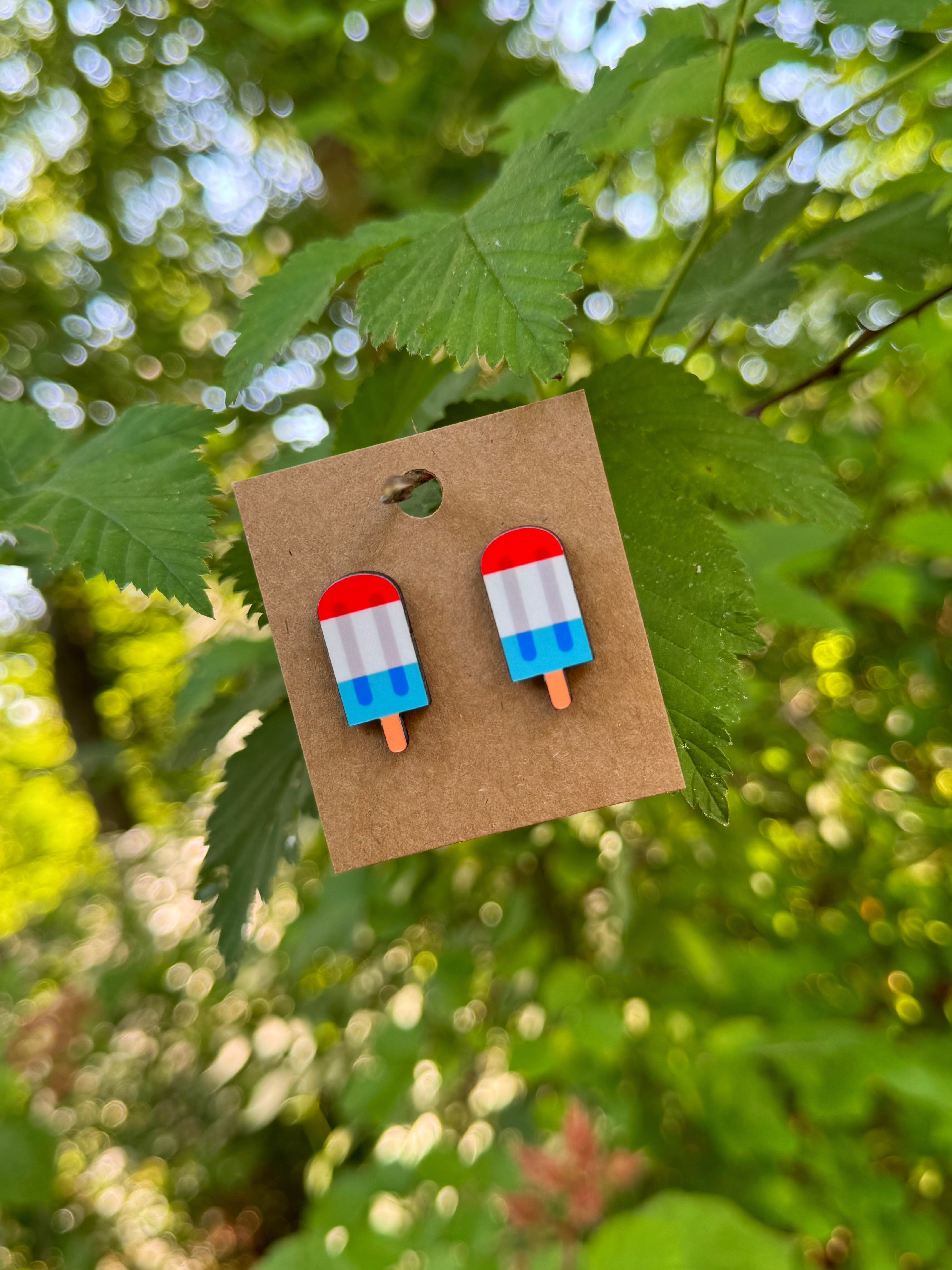 Patriotic Popsicles Stud Earrings