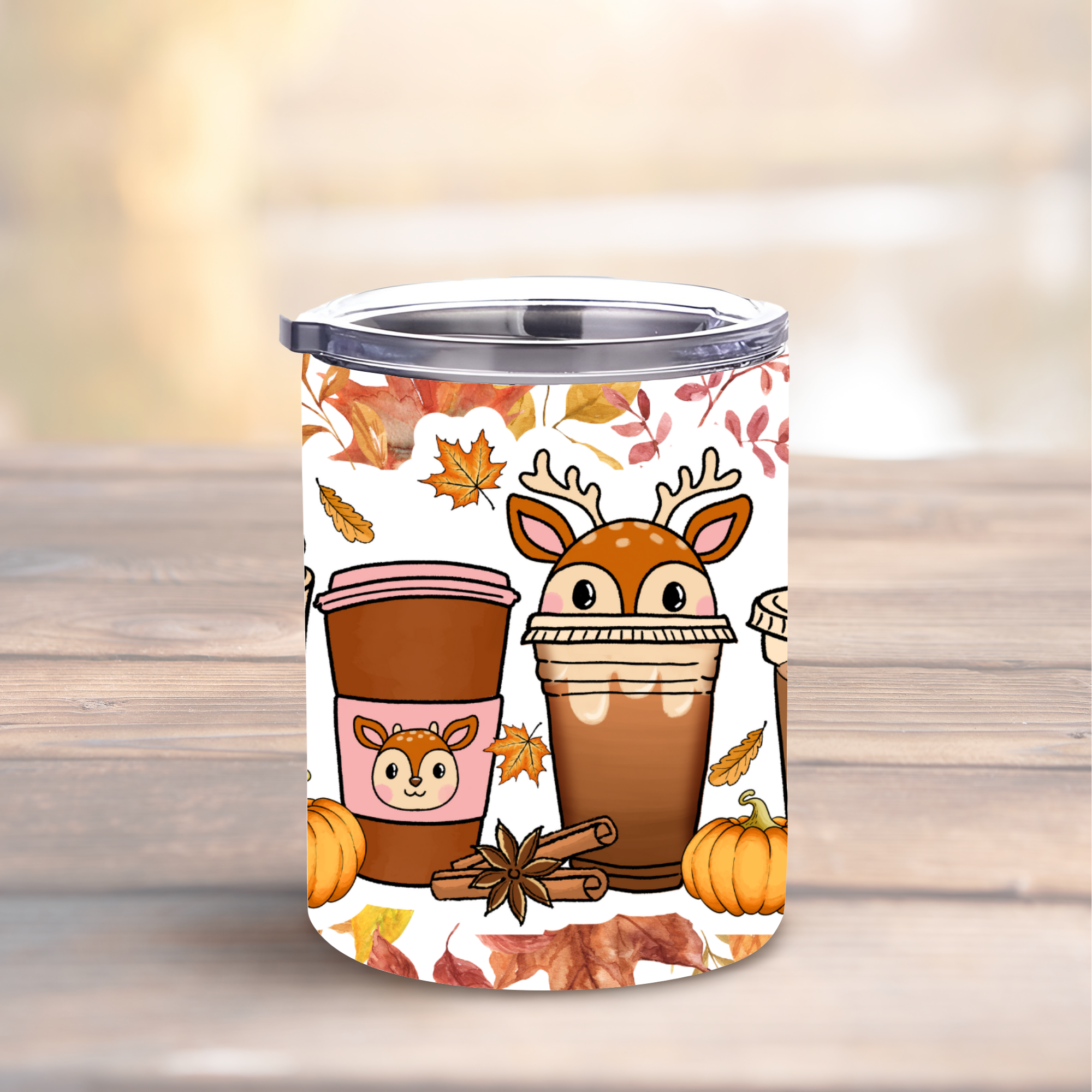 Deer Coffee 10oz Lowball Steel Tumbler