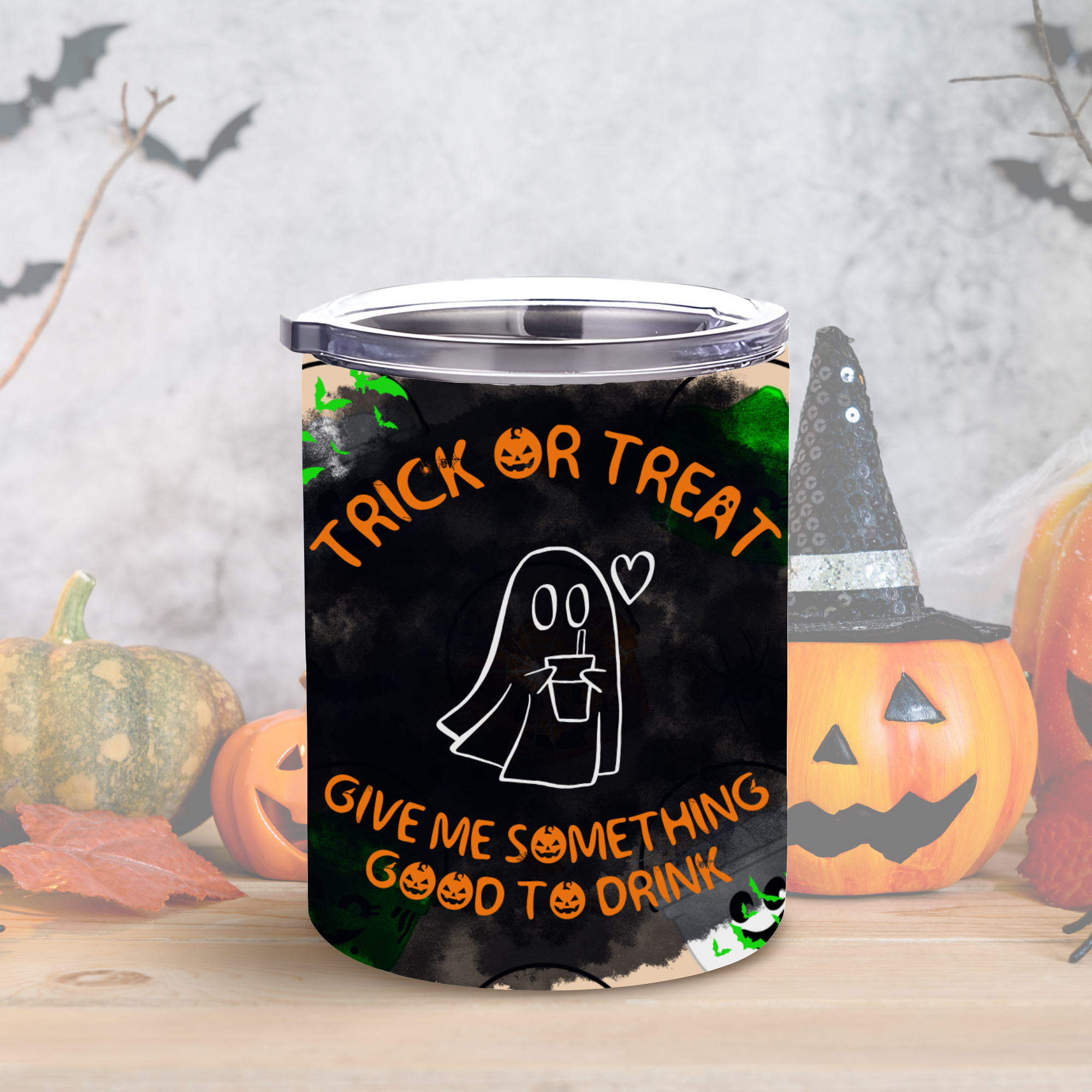 Boo Bucket 10oz Lowball Steel Tumbler